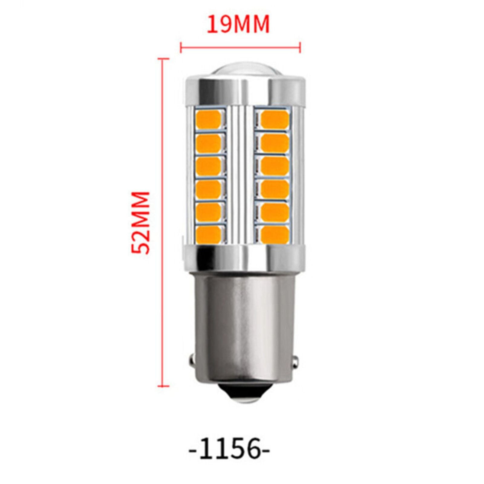 1156 P21W 33LEDS BA15S 5730 Canbus Bulb 4x Led Turn Signal Indicator Amber Globe