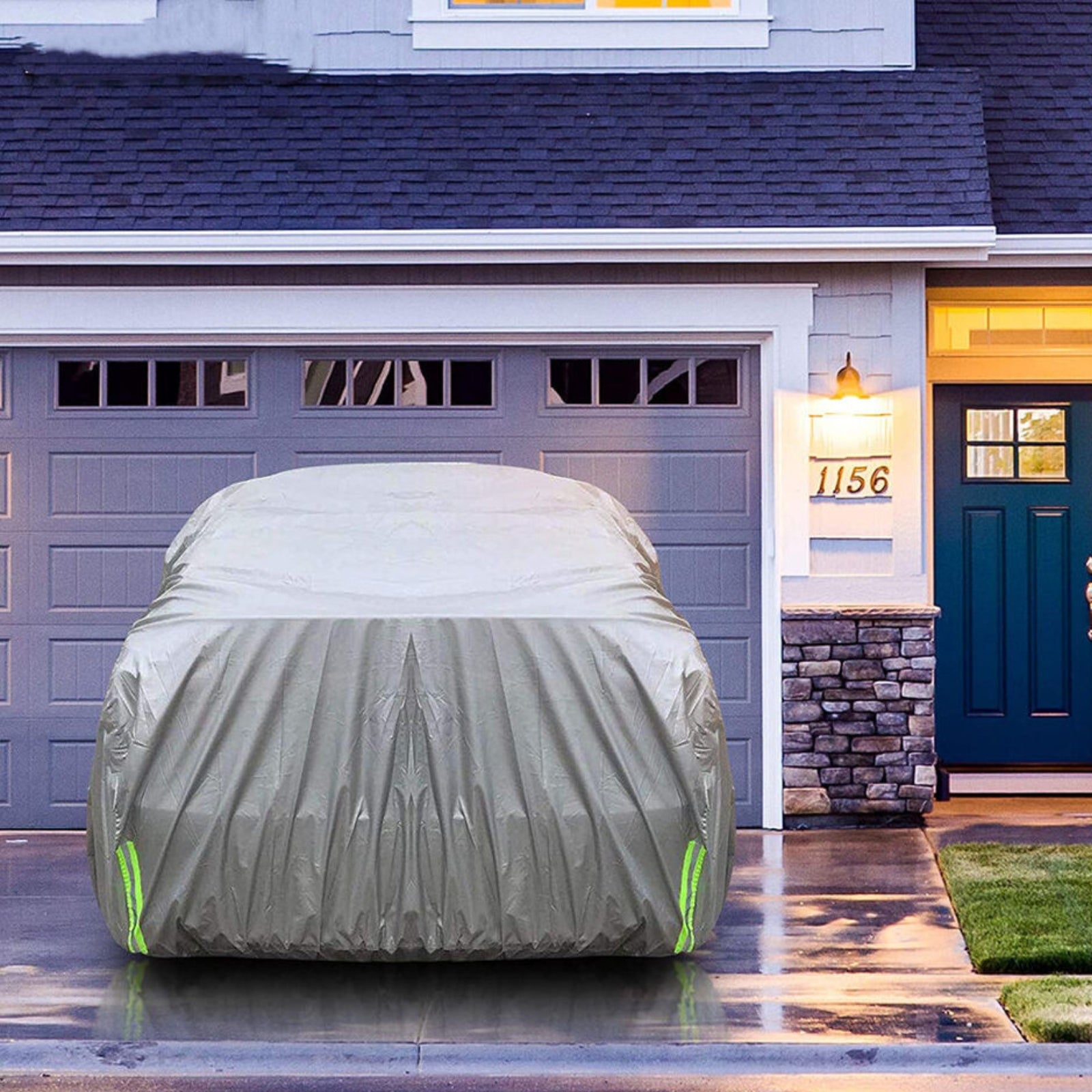 Waterproof Universal Size Car Cover 6 Layer Aluminum UV Dust Hail Resistant YXXL