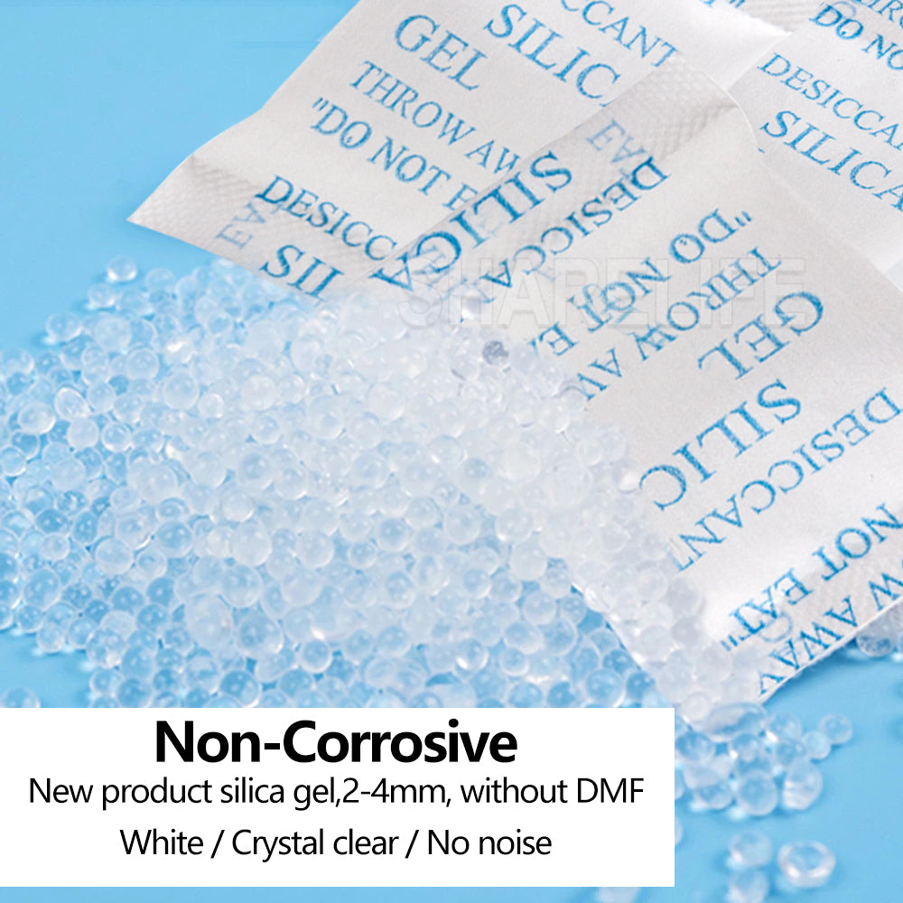 50pcs Reusable Food Grade Absorber Desiccant Silica Gel Packets Moisture 5 Grams