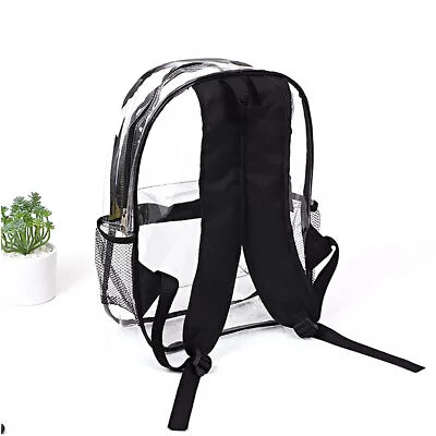 Travel Shoulder Bag Clear PVC Strap Book Bag Transparent School Backpack Bag