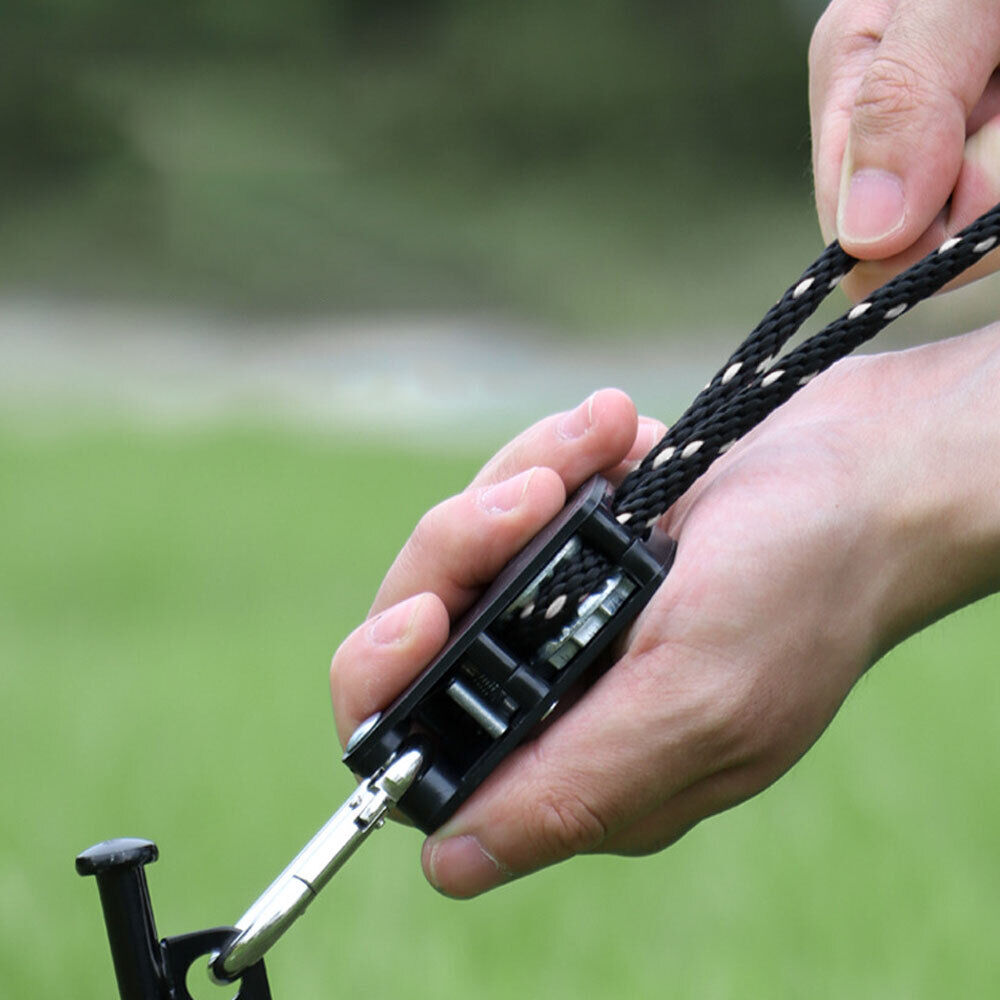 Camping Rope Fix Tent Portable Adjustable High Strength Fast Release Pulley