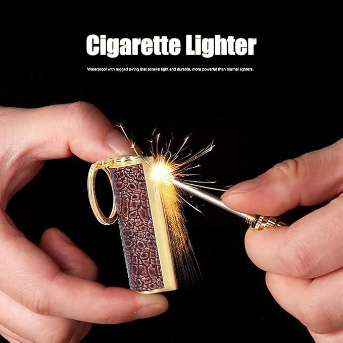 Waterproof Metal Flint Match Fire Starter Keychain Camping Survival Tool