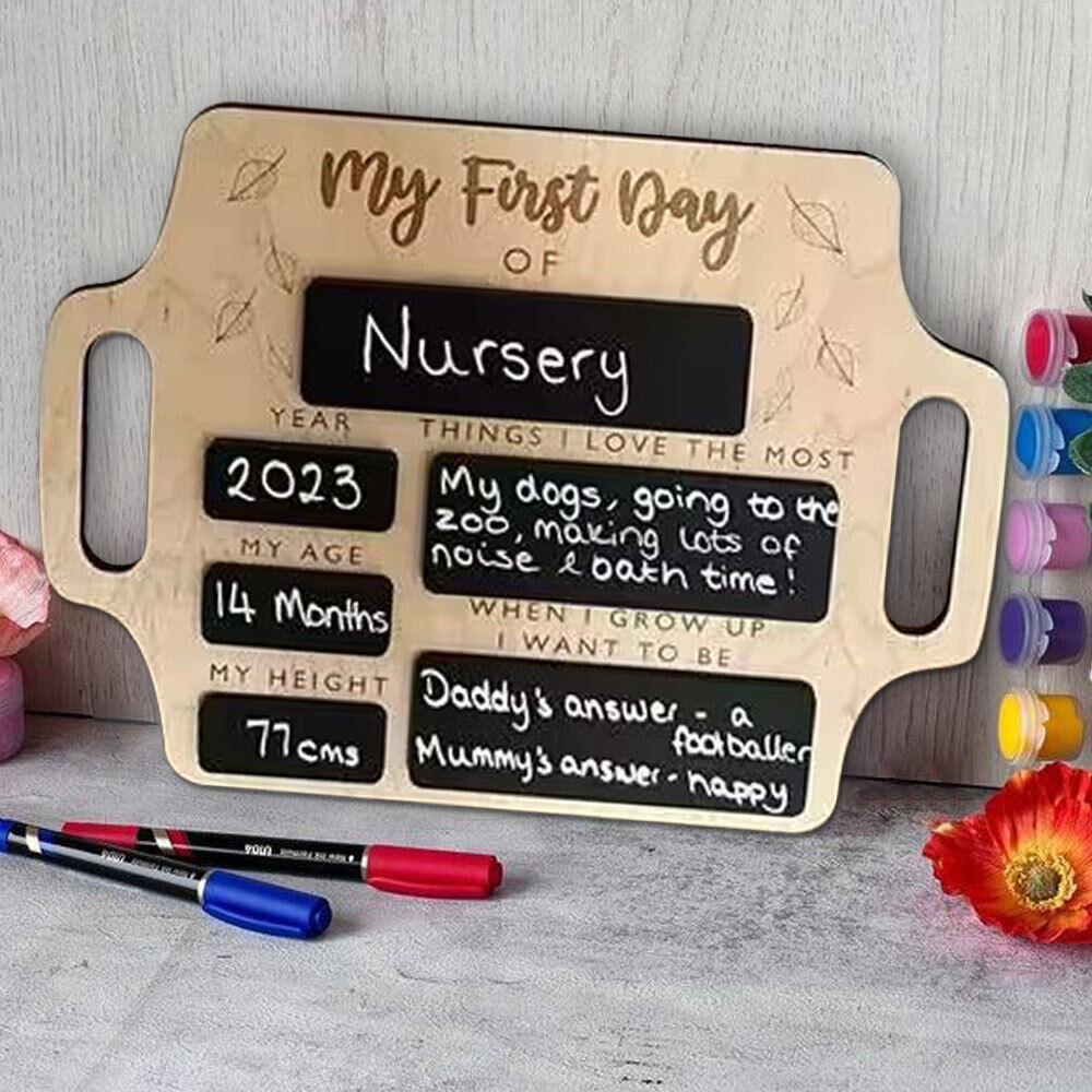 Back To School Photo Board First Day Of School School Sign Chalk Board