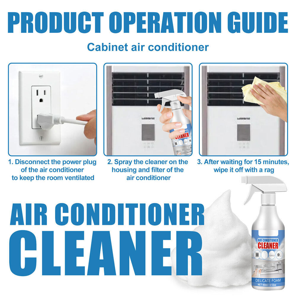 Aircon Coil Foam Cleaning Sprays Air Conditioner Foaming Cleaner Household 5PCS
