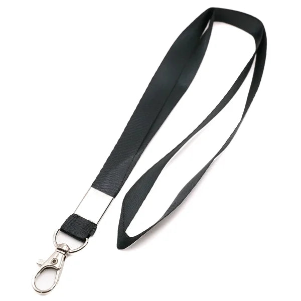 Neck Strap ID Badge Card Key Holder Clip Ring Name Tag Lanyard Black