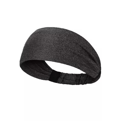 Sport Hair Sweatband Gym Yoga Men Women Stretch Headband Dark Grey