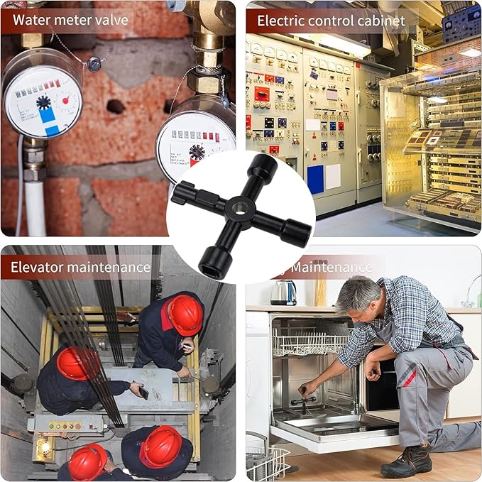 Safety Switch Key Wrench Multi-Functional Electrical Switchboards Lock Key Tool