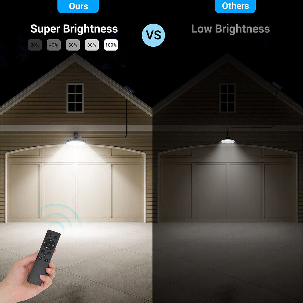 Shed Light Hanging Garage Motion Sensor Pendant LED Solar Ceiling Garden Lamp