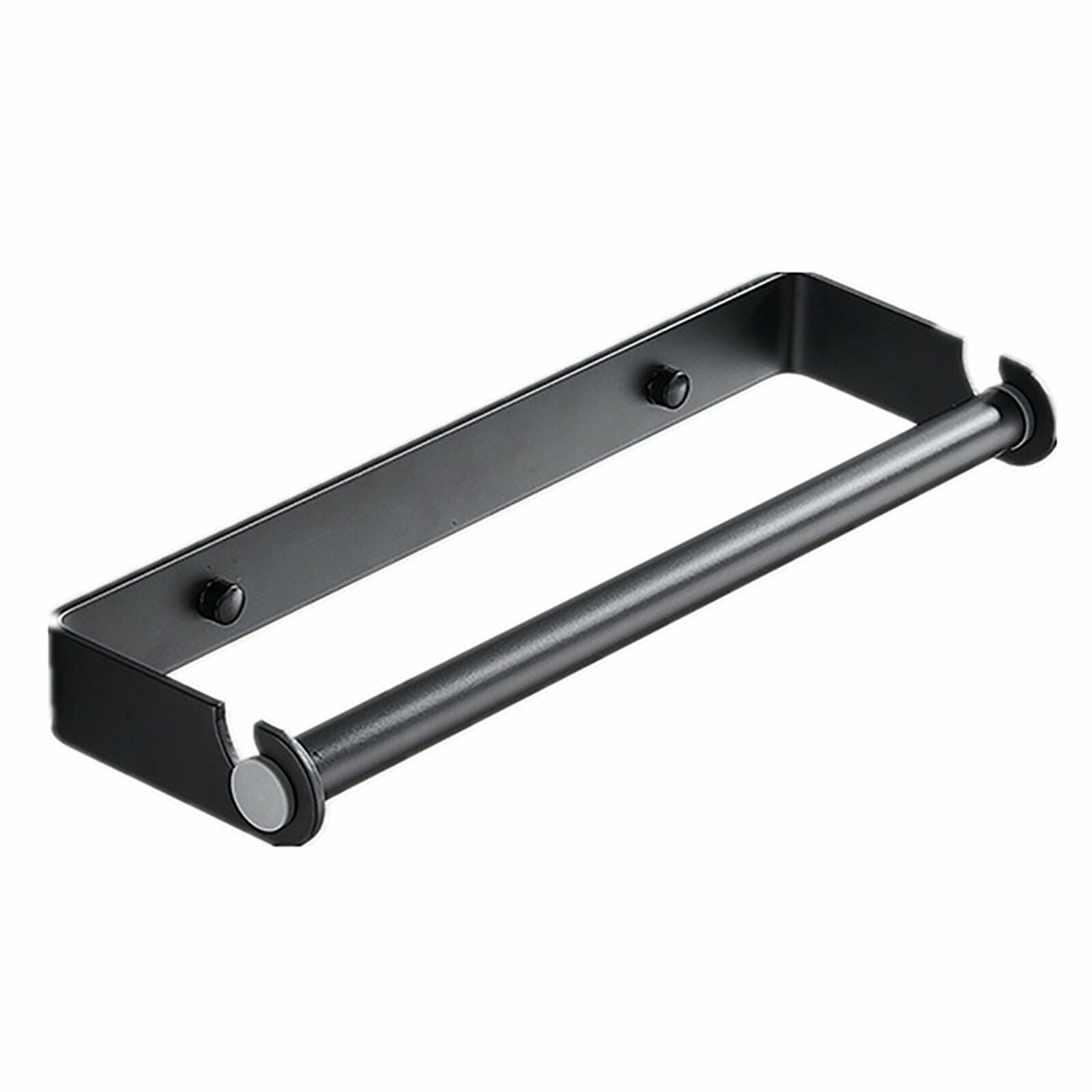 Aluminum Wall Mount Rack Bathroom Paper Towel Holder Black