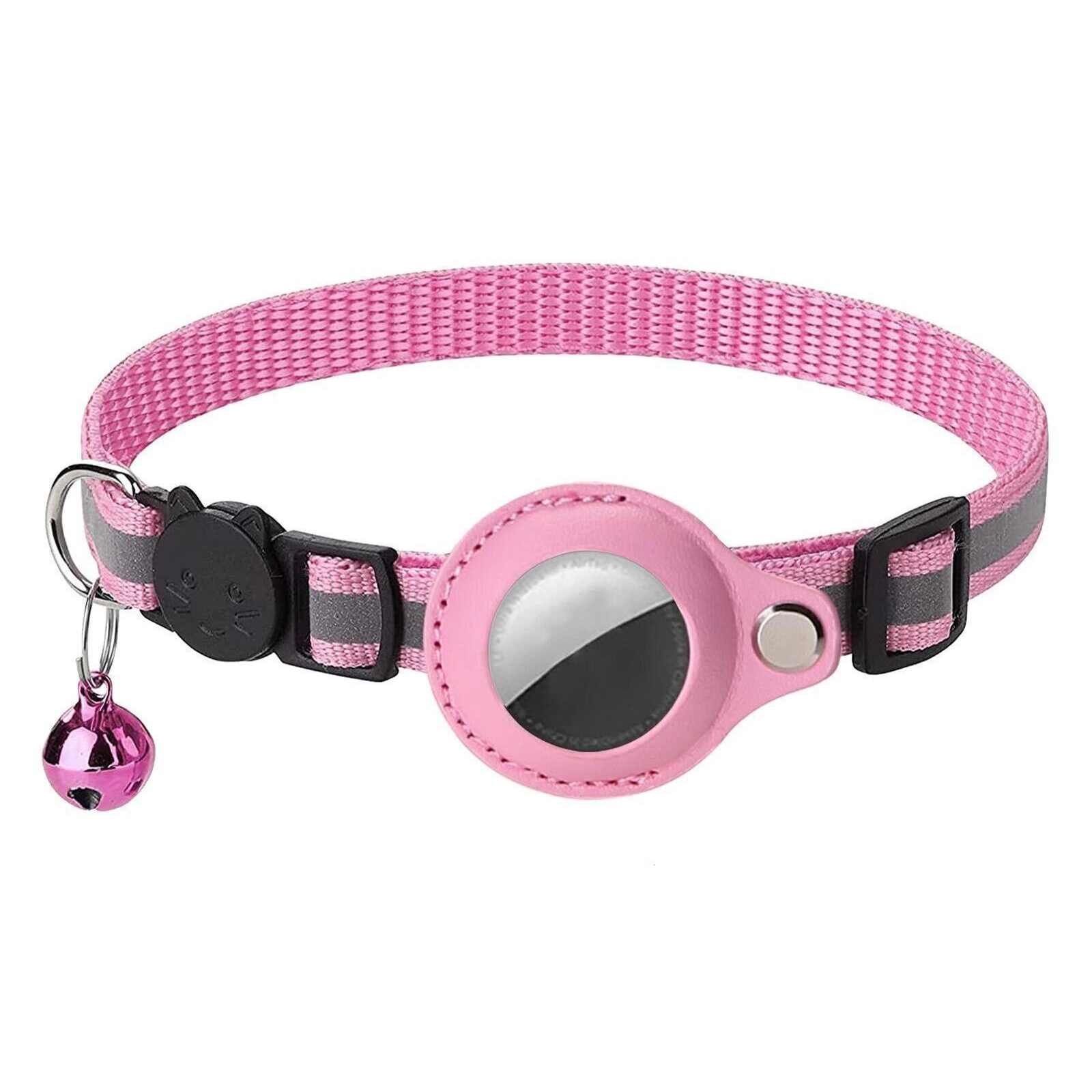 Pet Collar Pink Air Tag GPS Anti-lost Apple AirTag Cat Dog Collar For Tracking