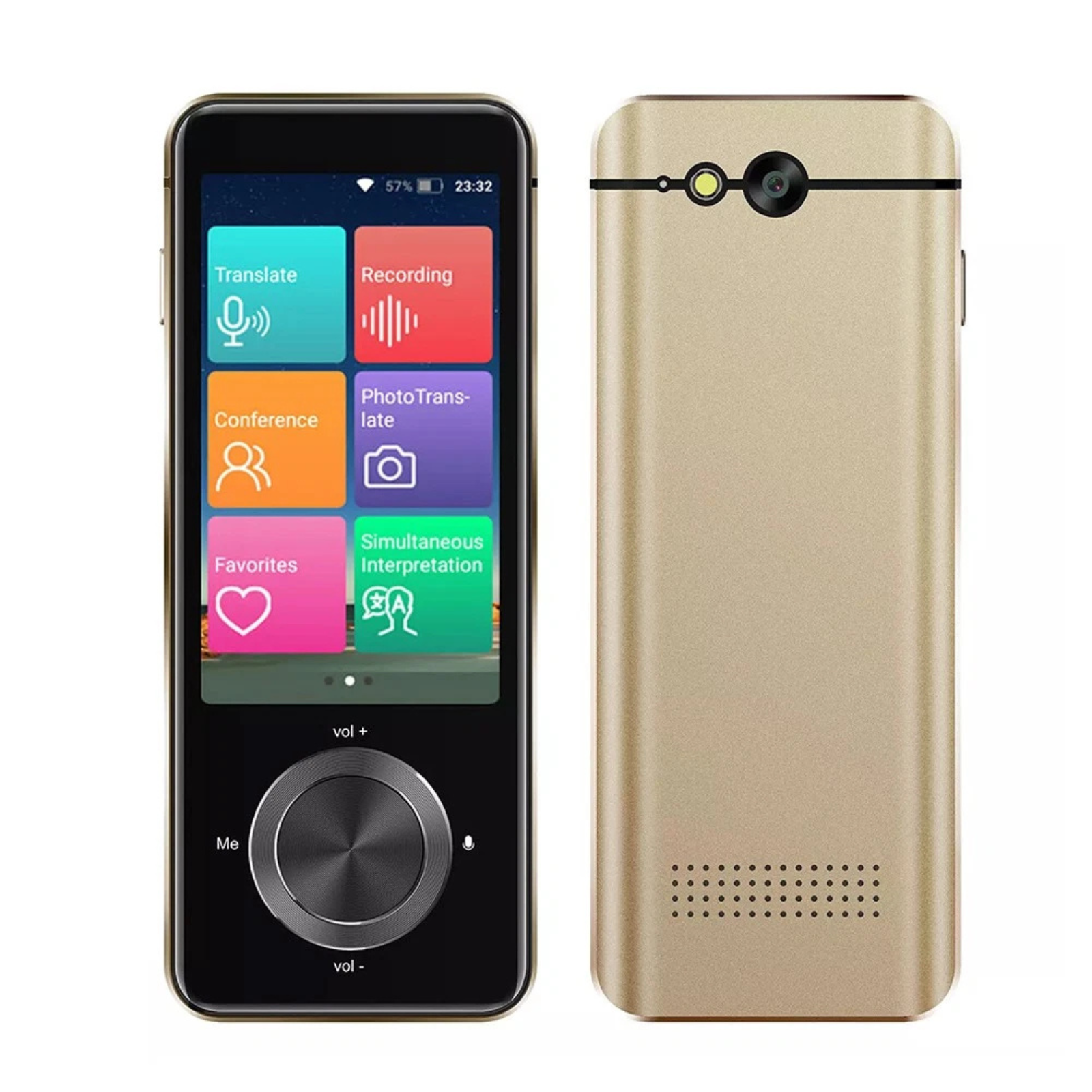 Gold Smart Translator WiFi Two Way Voice Device Supporting 137 Languages
