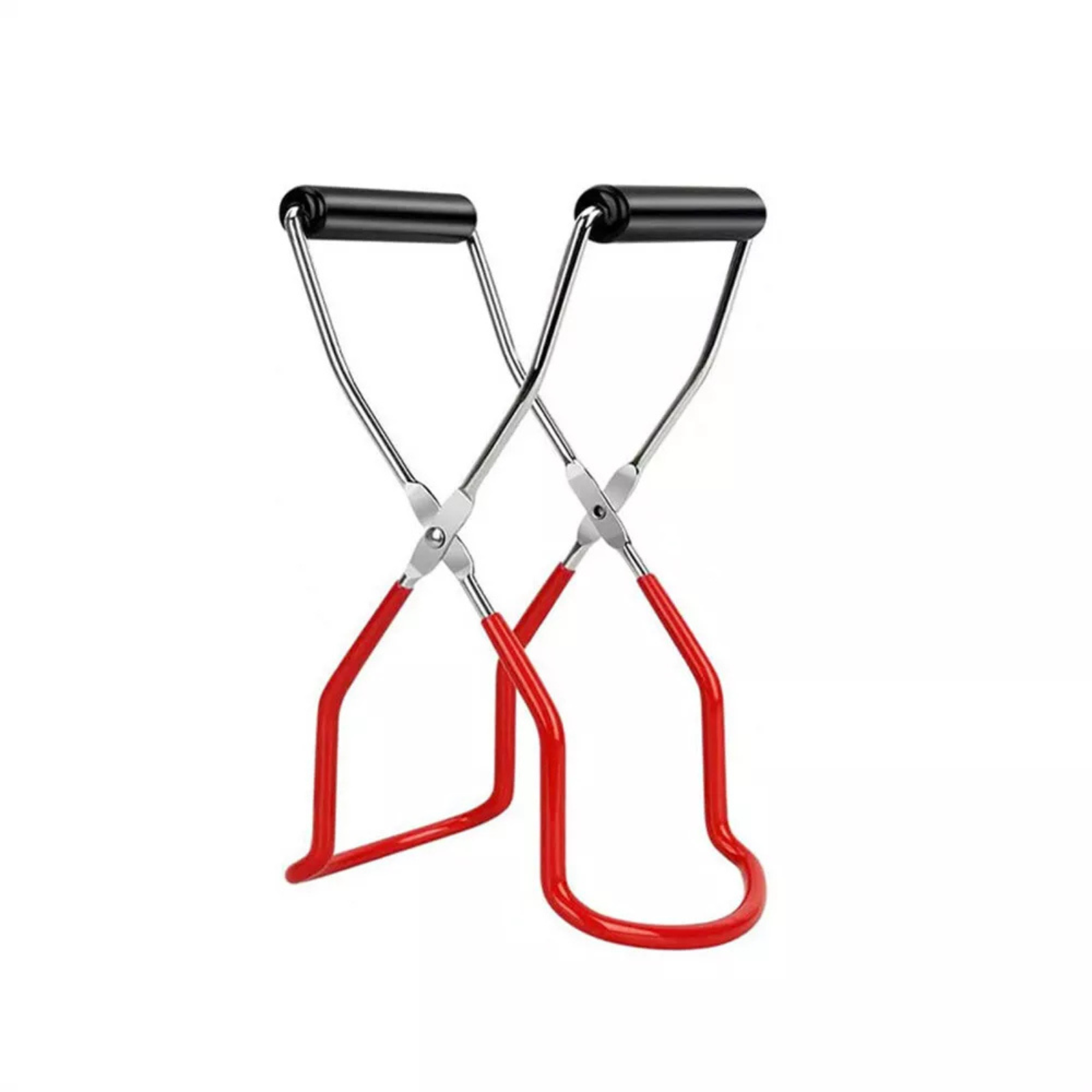 Red Anti-scalding Tongs Gripper Anti-Slip Lifting Stainless Steel Canning Jar