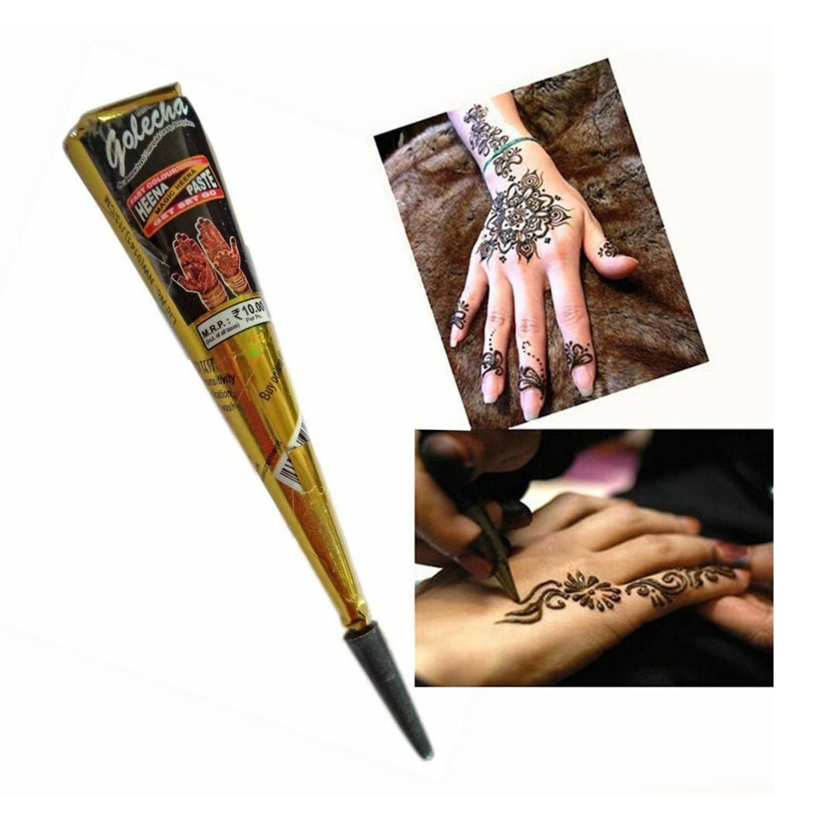 Temporary Tattoo Kit Mehndi Cones Natural Herbal Heena Balck Body Mehandi Henna