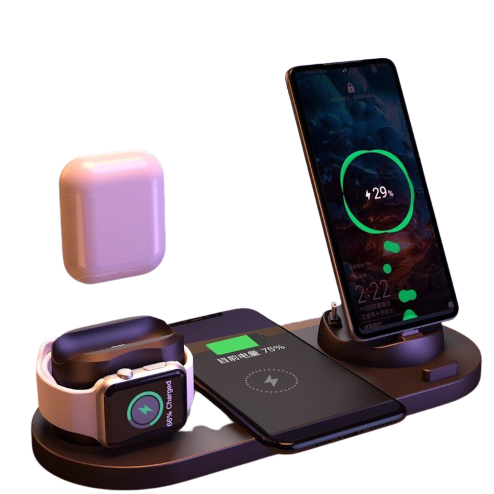 Fast Charging Dock All In One Wireless Charger For Mobile Phone Android Apple