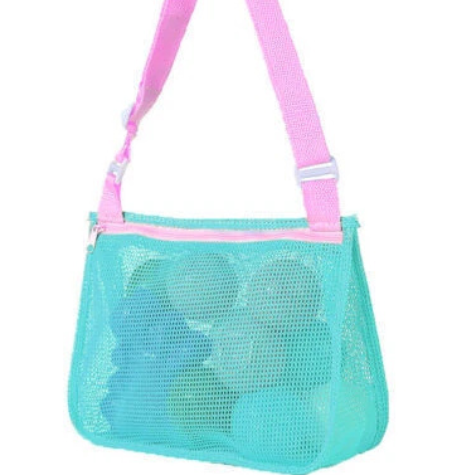 Toy Shell Storage Net Swimming Zipper Pouch Kids Beach Mesh Collect Bag Green