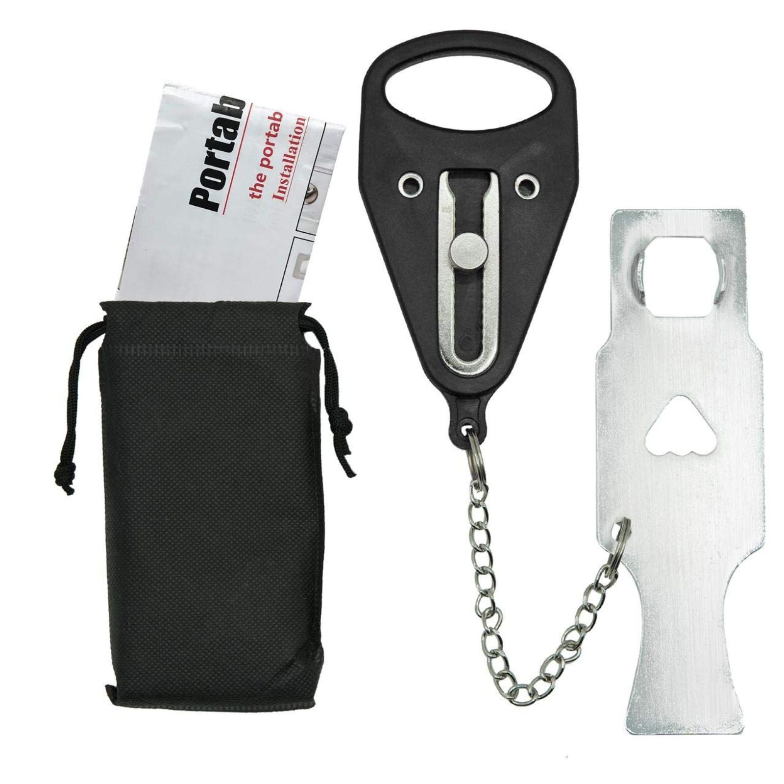 Safe Lock For Home Security Portable Black Door Lock Travel Safety Addalock