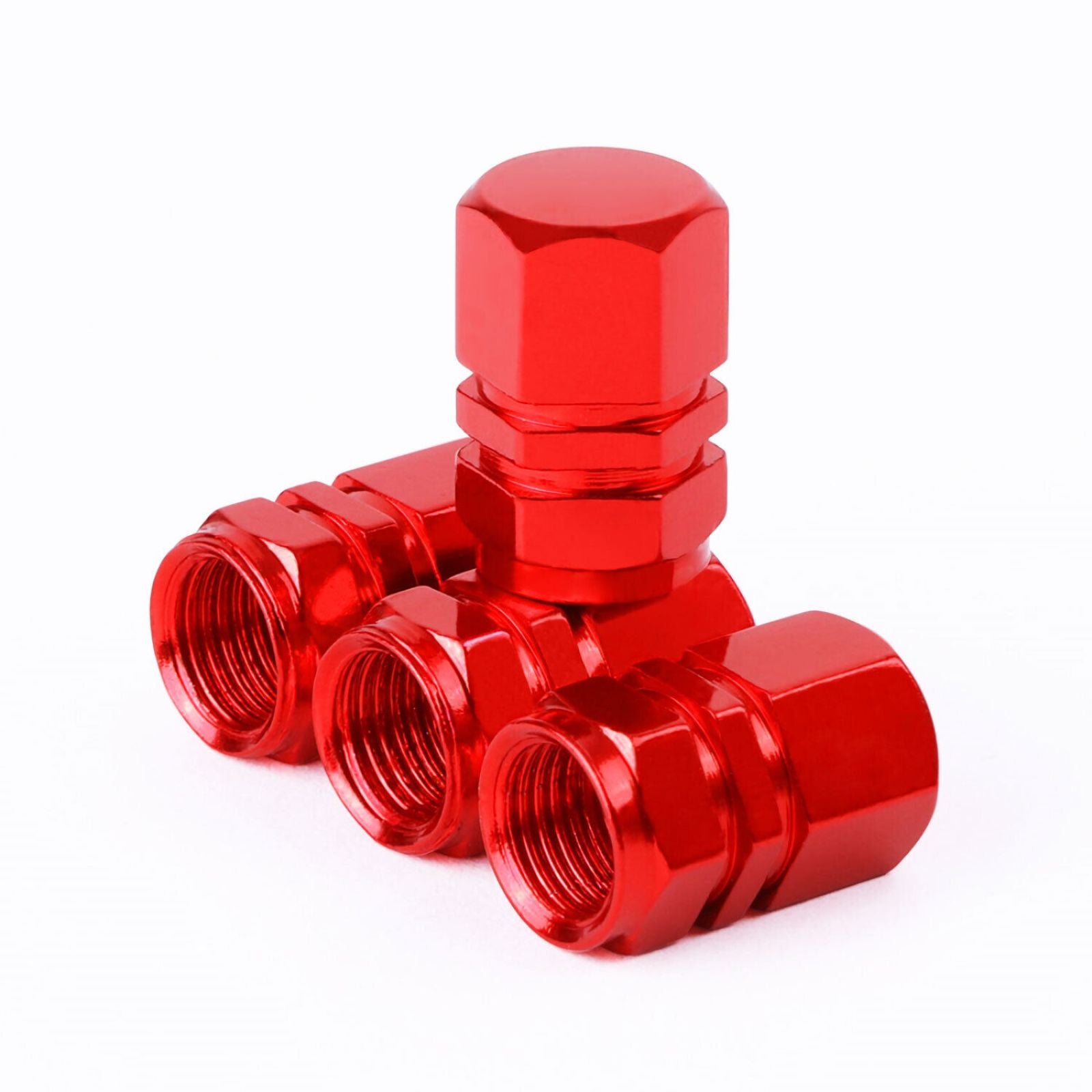 Tire Truck Cover Motorbike Dust Bike Screw 4pcs Red Tyre Valve Caps Stem Wheel
