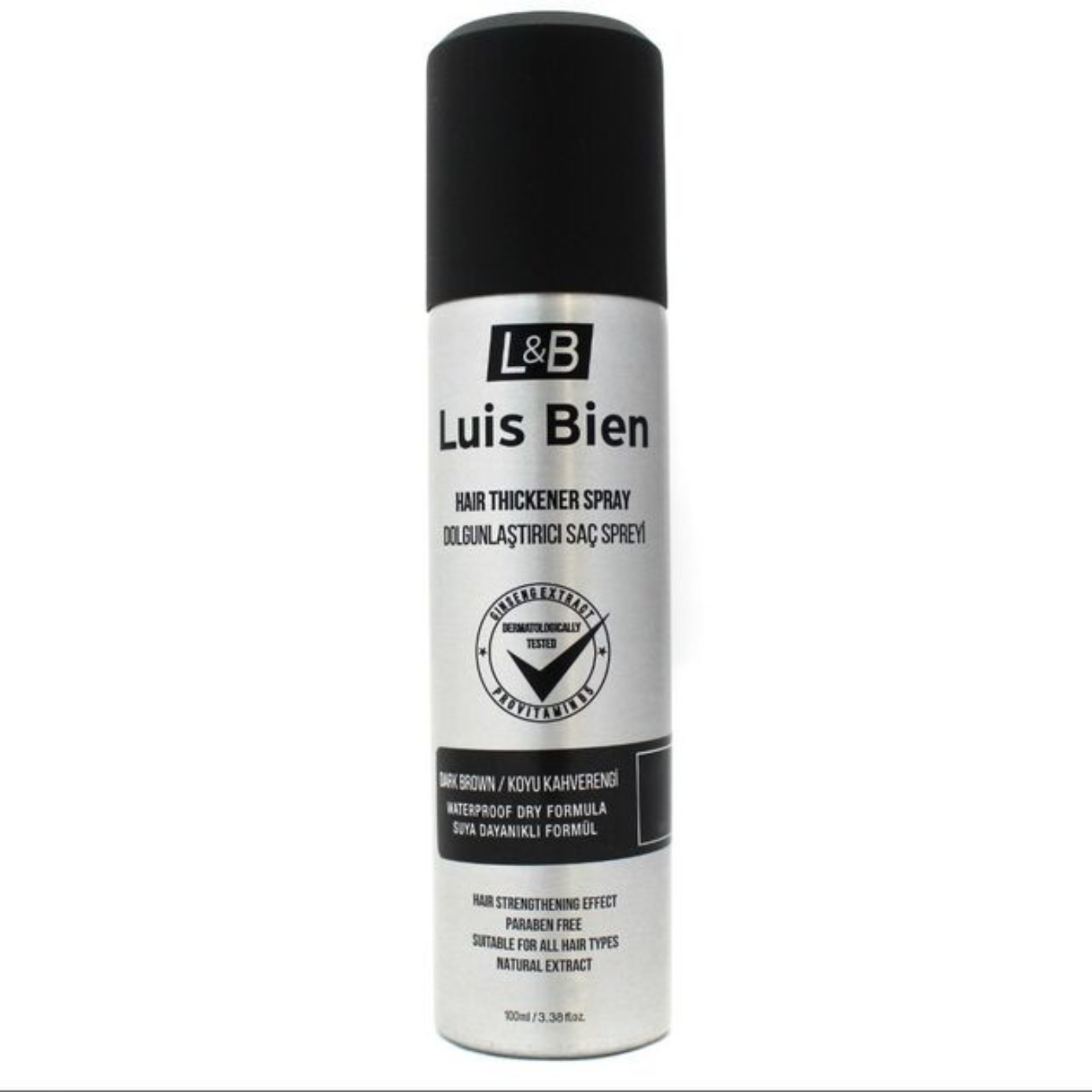 100ml Best All Types Hair Spray Thickener Luis Bien Hair Fiber Spray Dark Brown