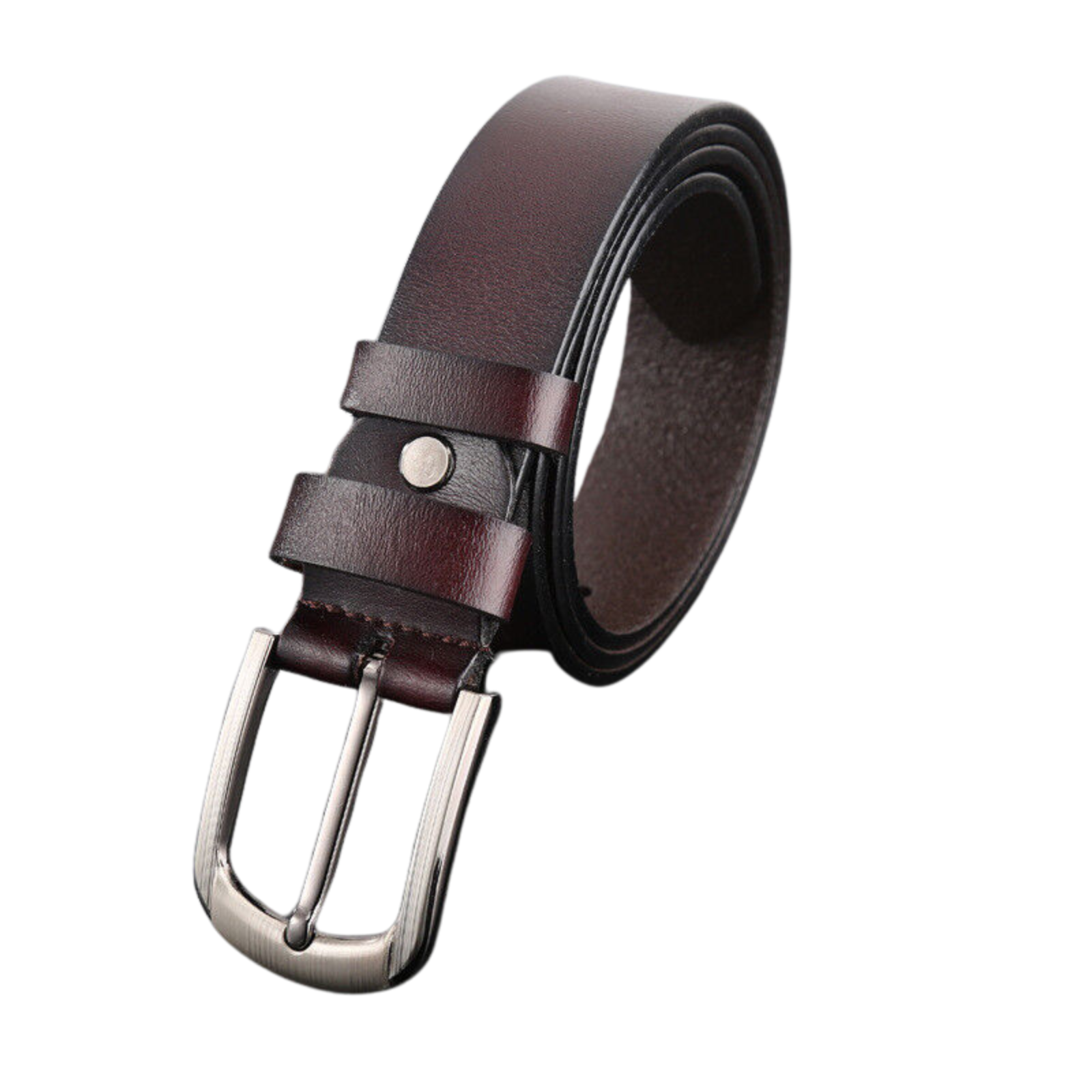 Coffee 38" Leather Men's Belt Retro Trend New Quality Genuine Full Grain