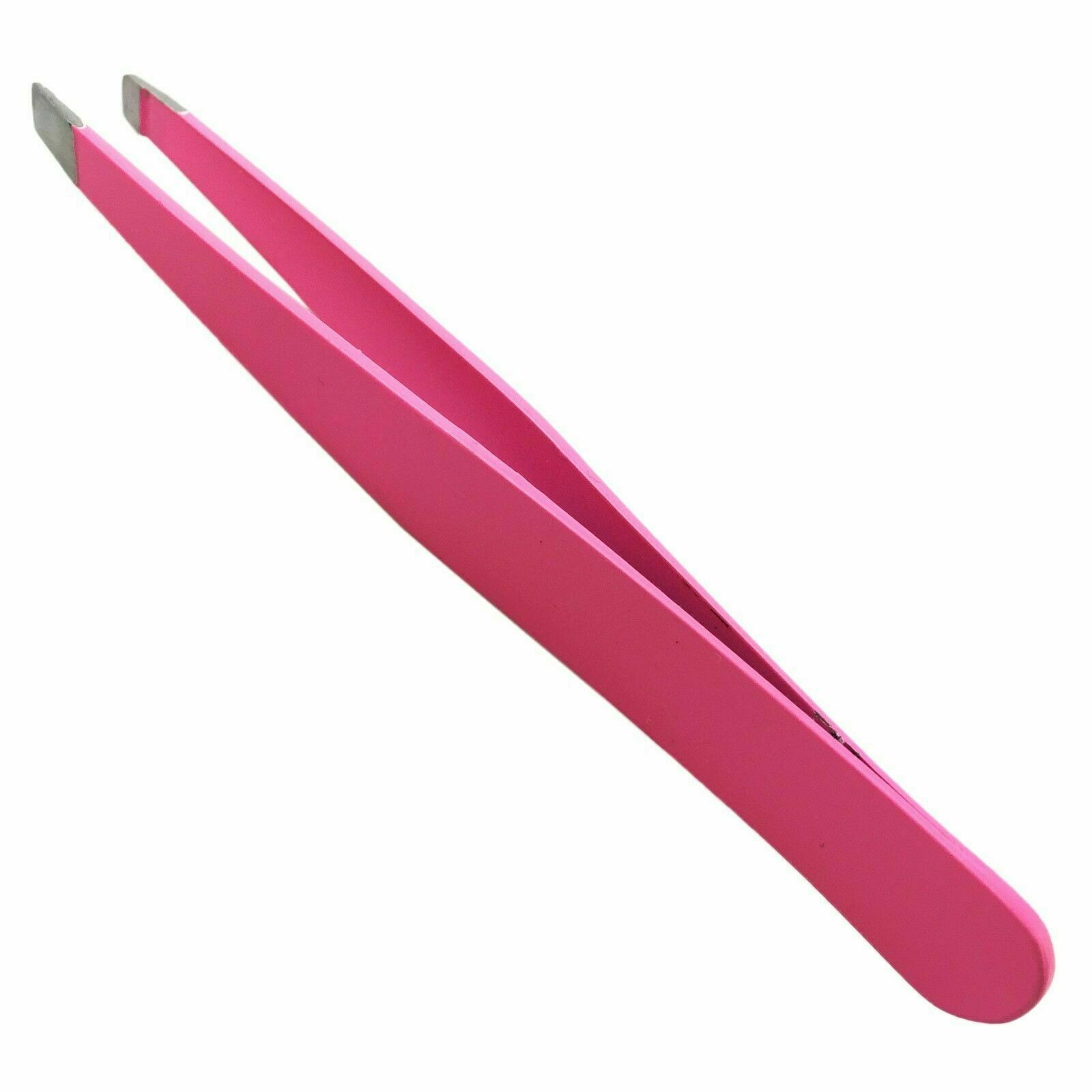 Hair Eyebrow Tweezers Stainless Steel Plucker Puller Beauty Nail Slanted Tip Red