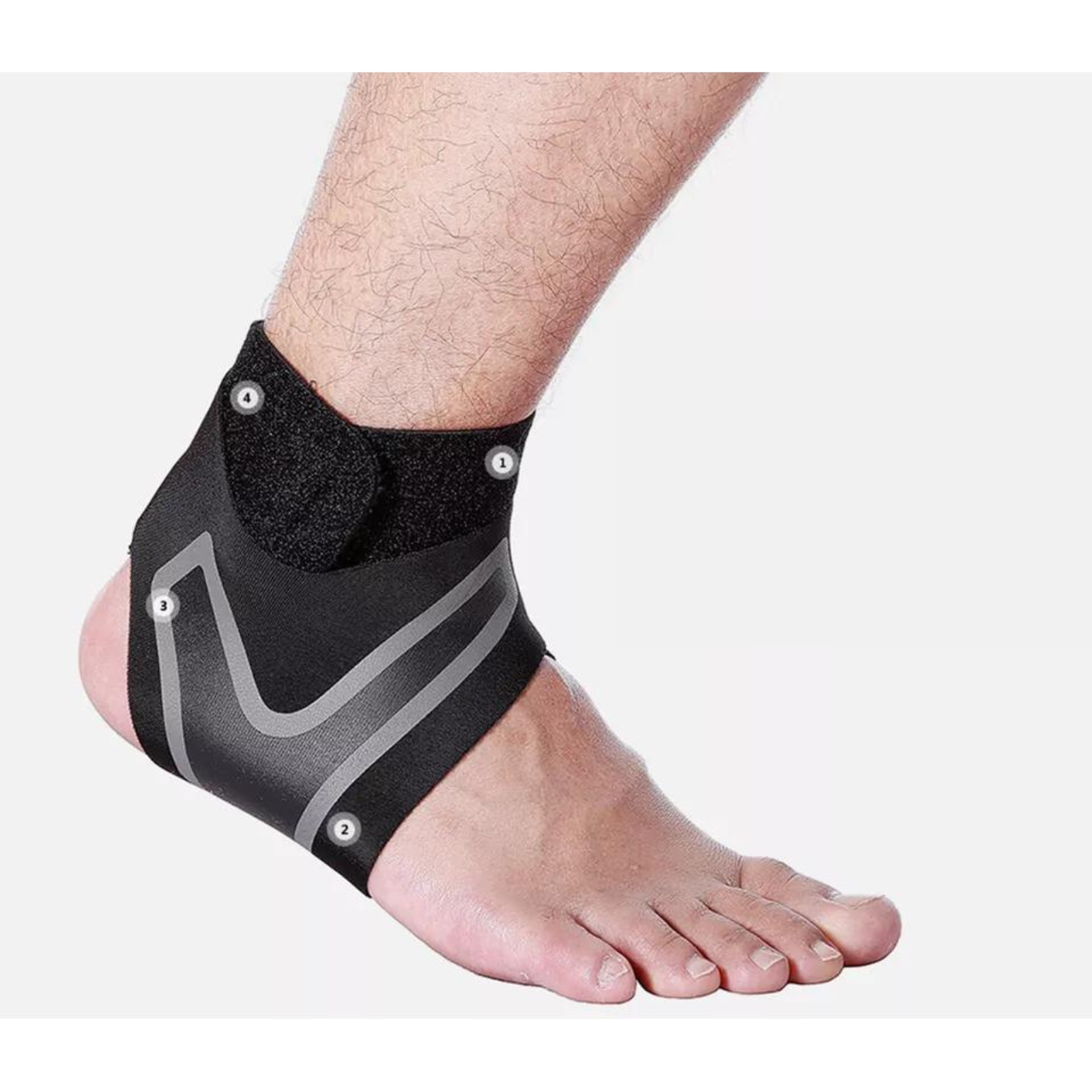 Right Medium Foot Wrap Sleeve Ankle Brace Support