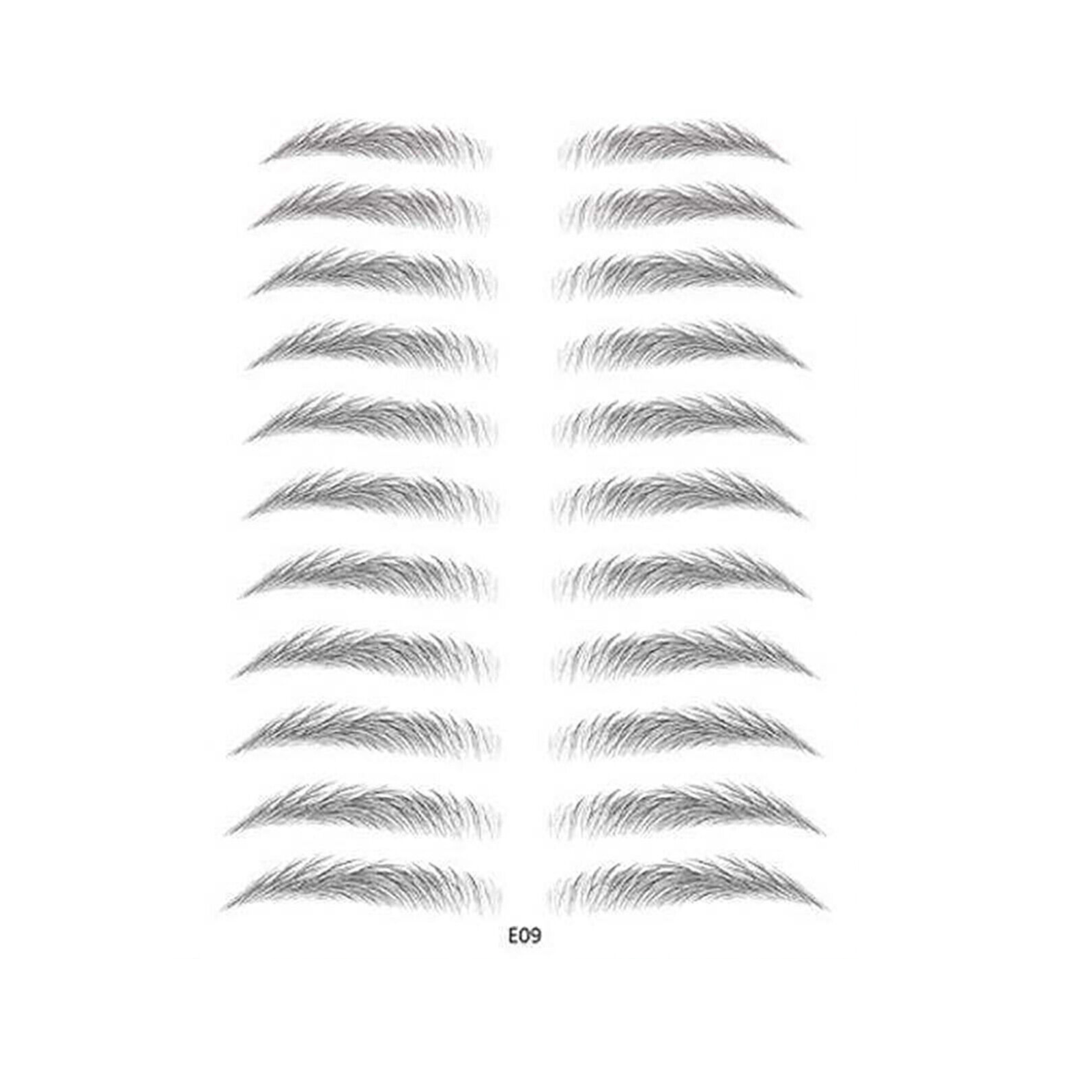 Authentic Hair-like Stick-On Eyebrow Sticker Waterproof No.9 Black