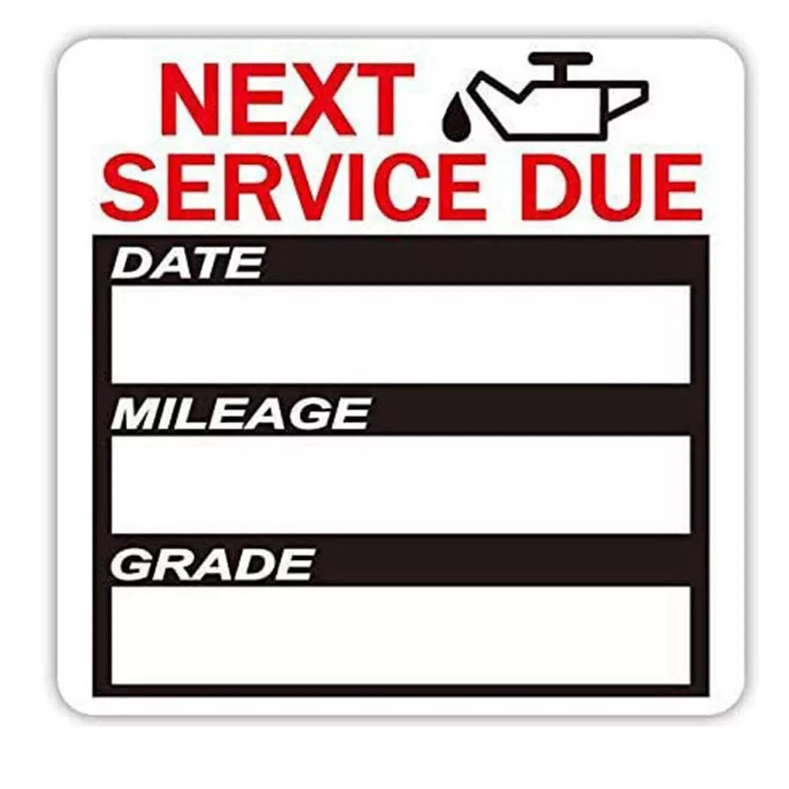 Oil Change Service Reminder Sticker 40x Sheets Vehicle Maintenance Accessory #2