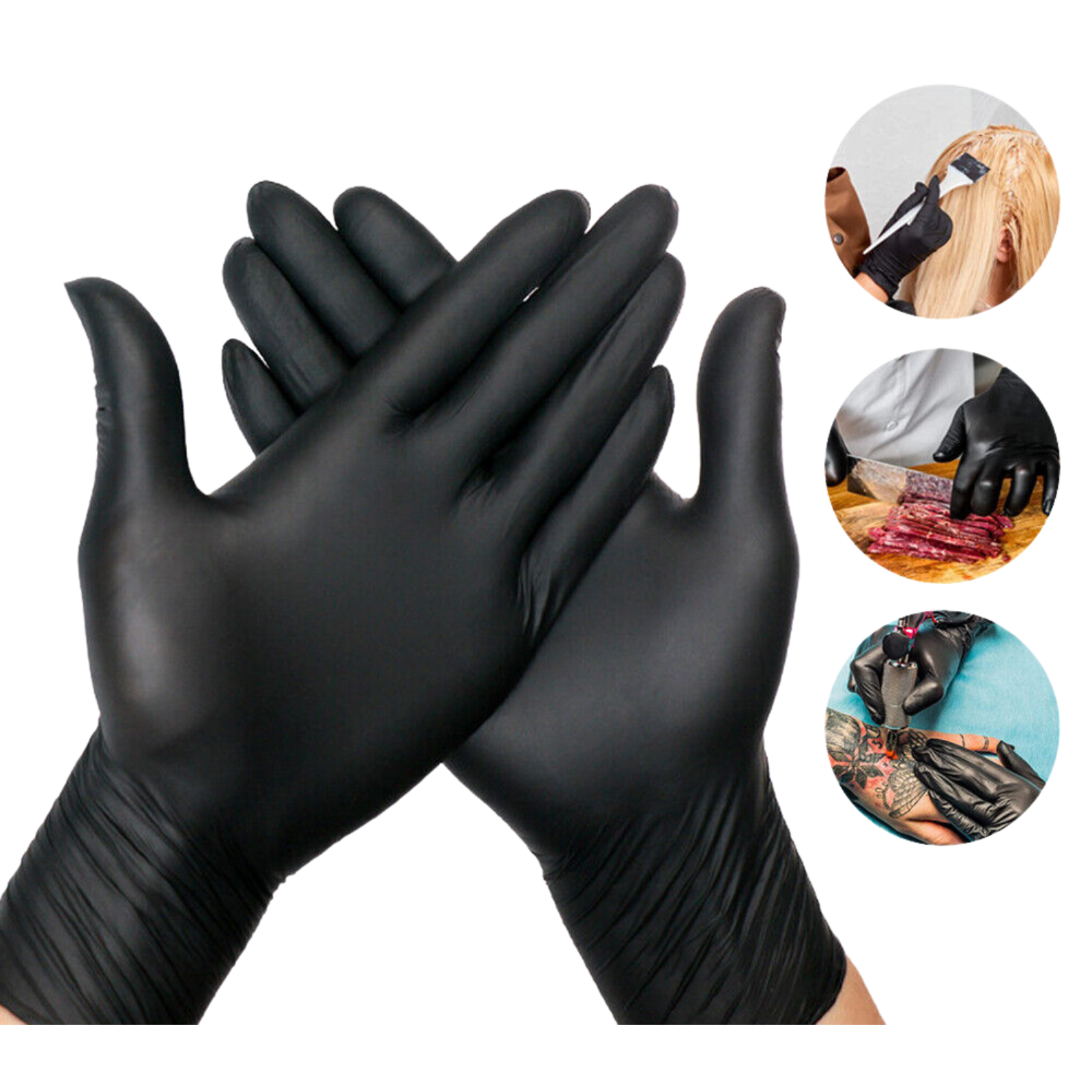 200PCS Nitrile Gloves Rubber Blend Disposable Powder Free Industrial Mechanic L