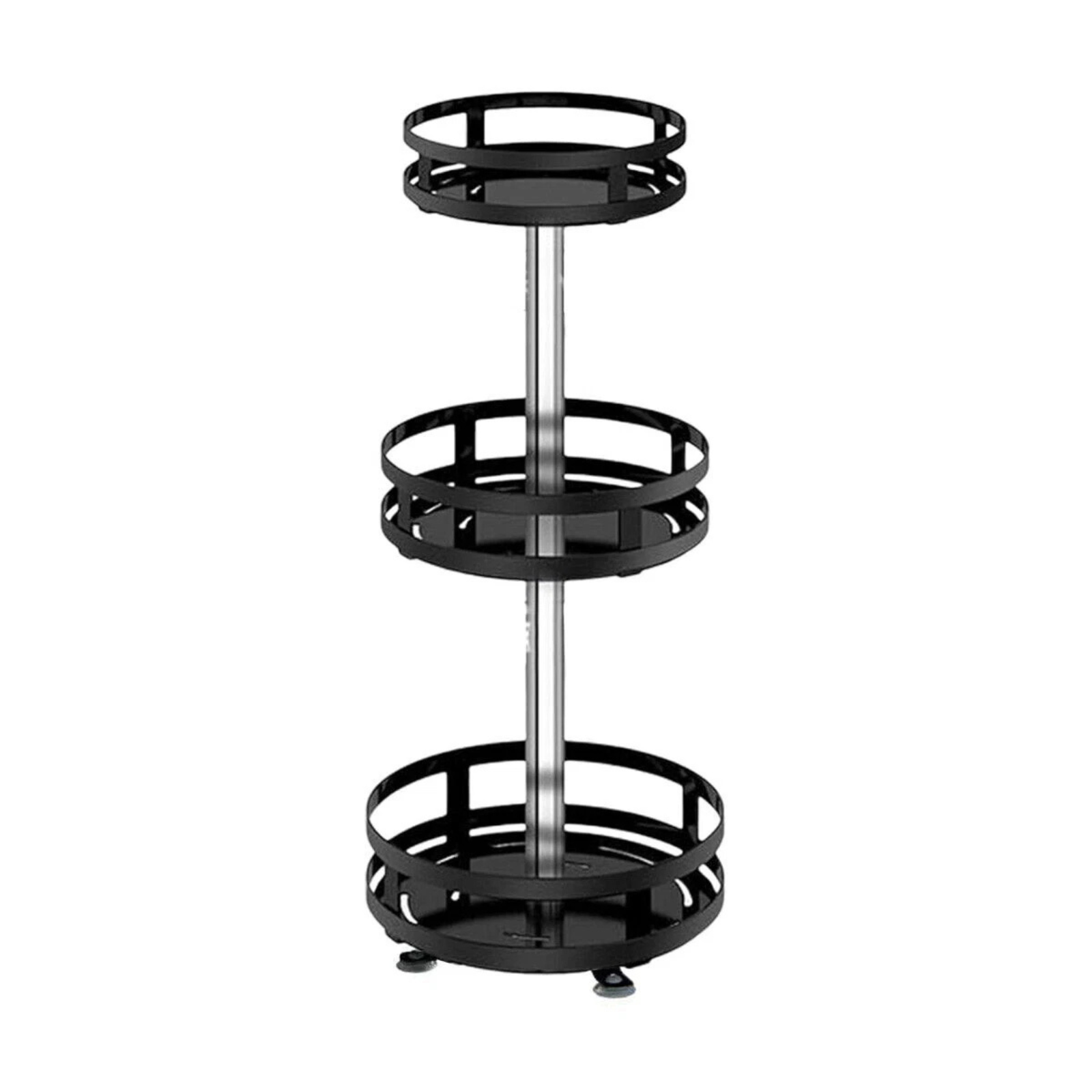 Kitchen Rotating Spice Rack Triple Layer Seasoning Jar Organizer Storage