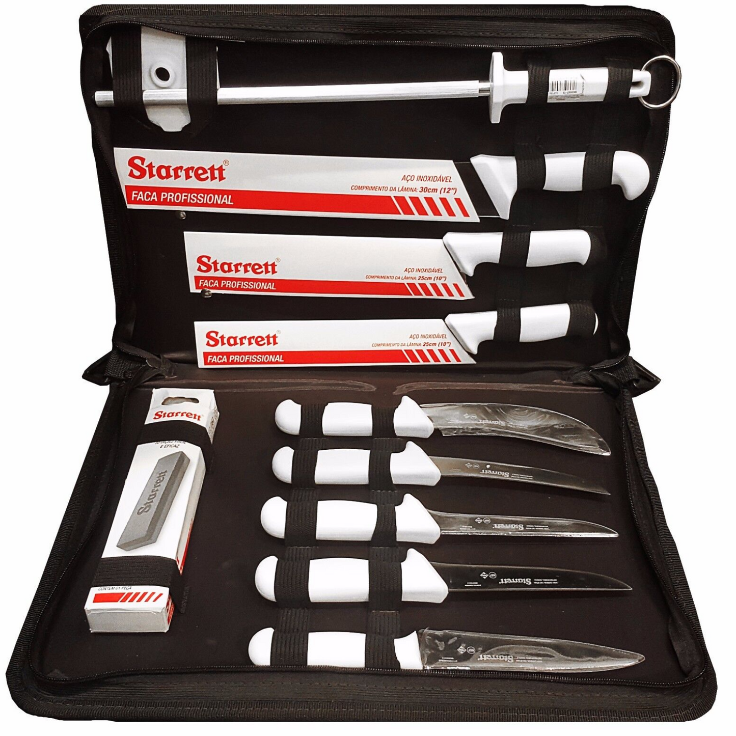 Knife Set In Case 11 Piece Starrett Professional Butchers BKK-11W