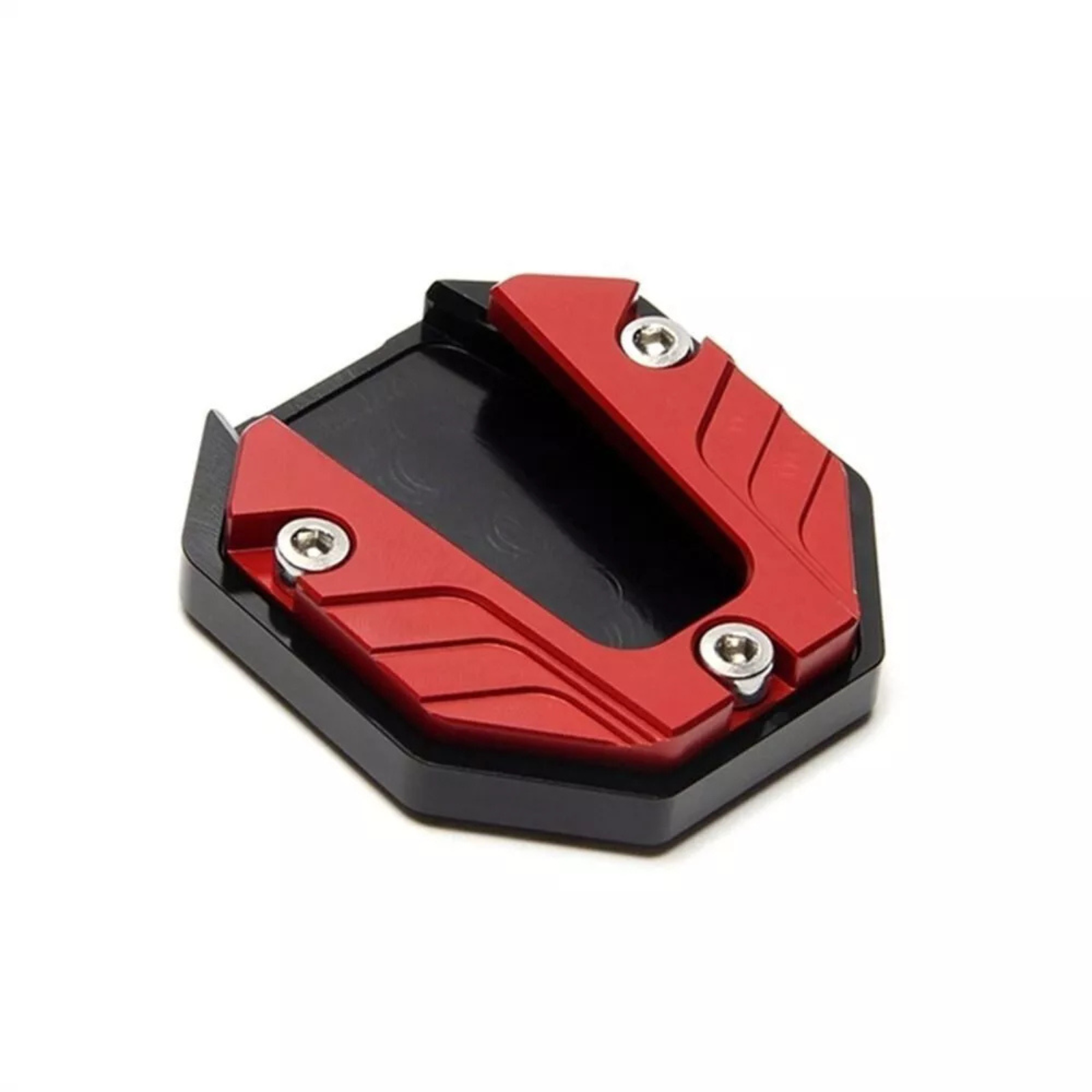 Extension Anti-skid Pad Extender Foot Side Stand Red Motorcycle Kickstand