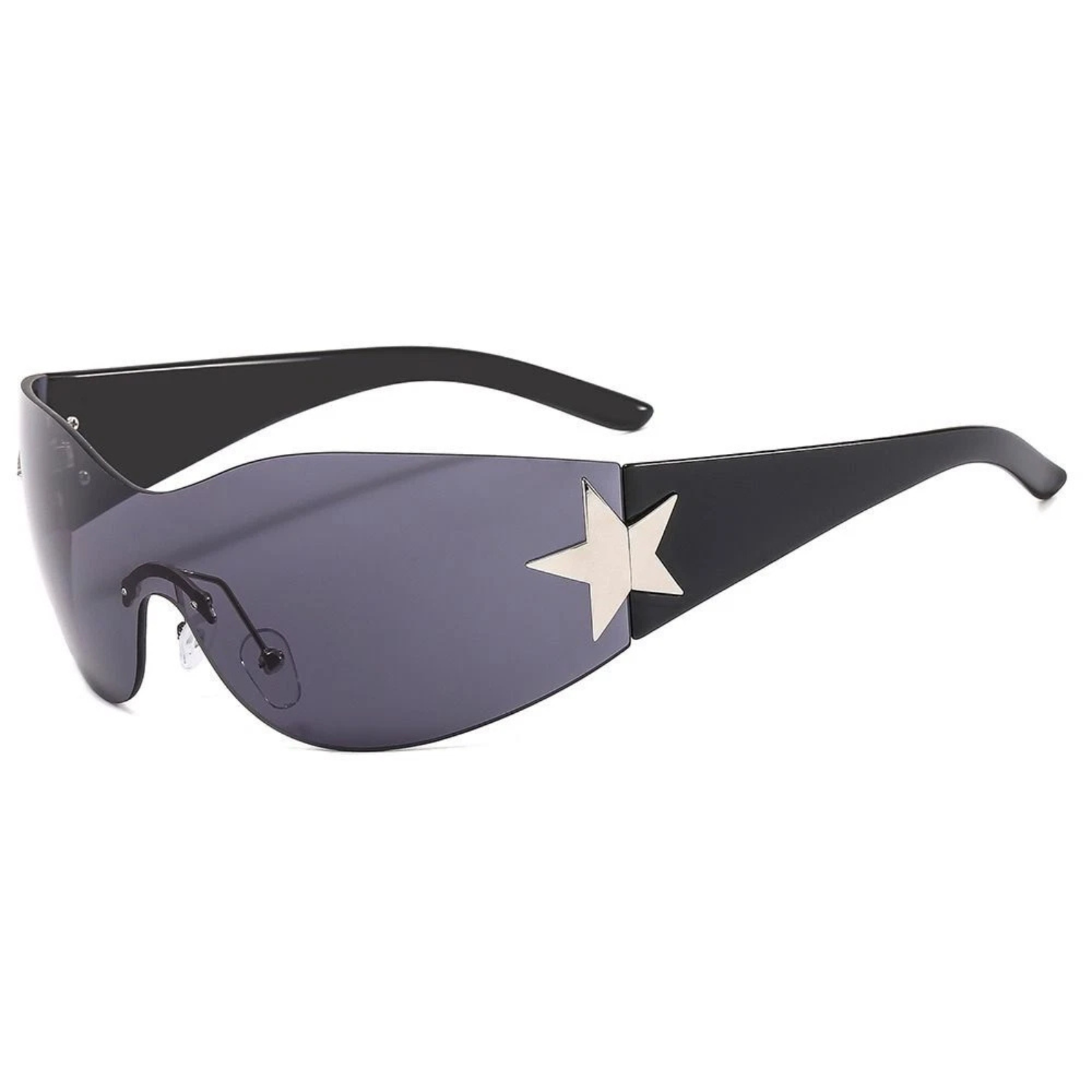 Rimless Punk Wrap Sports Sunglasses C1 Around Lightweight Comfortable