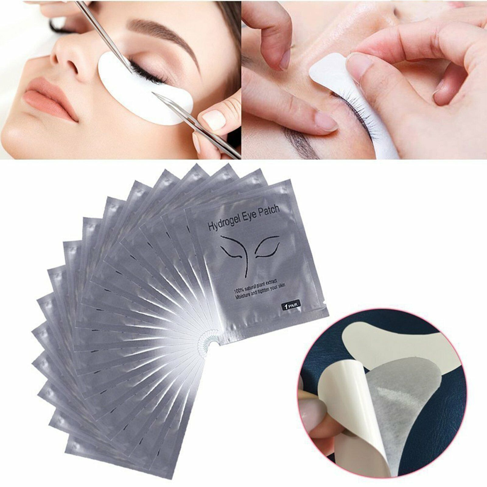 50x Eyelash Pads Under Eye Curve Patch Lint Free Lash Extension Beauty
