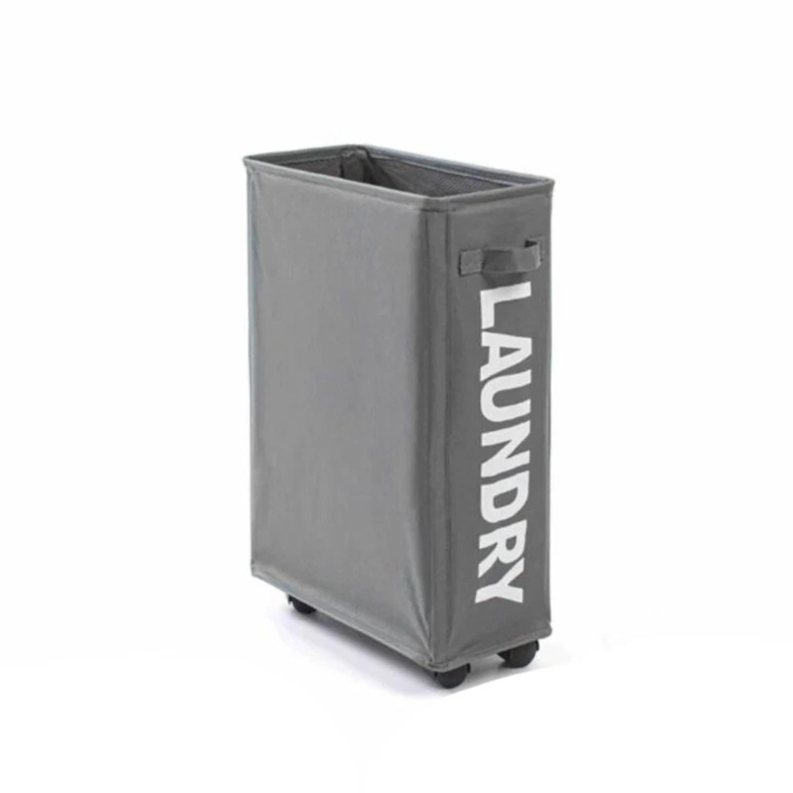 Large Foldable Laundry Washing Clothes Bag Dark Grey Durable Fabric