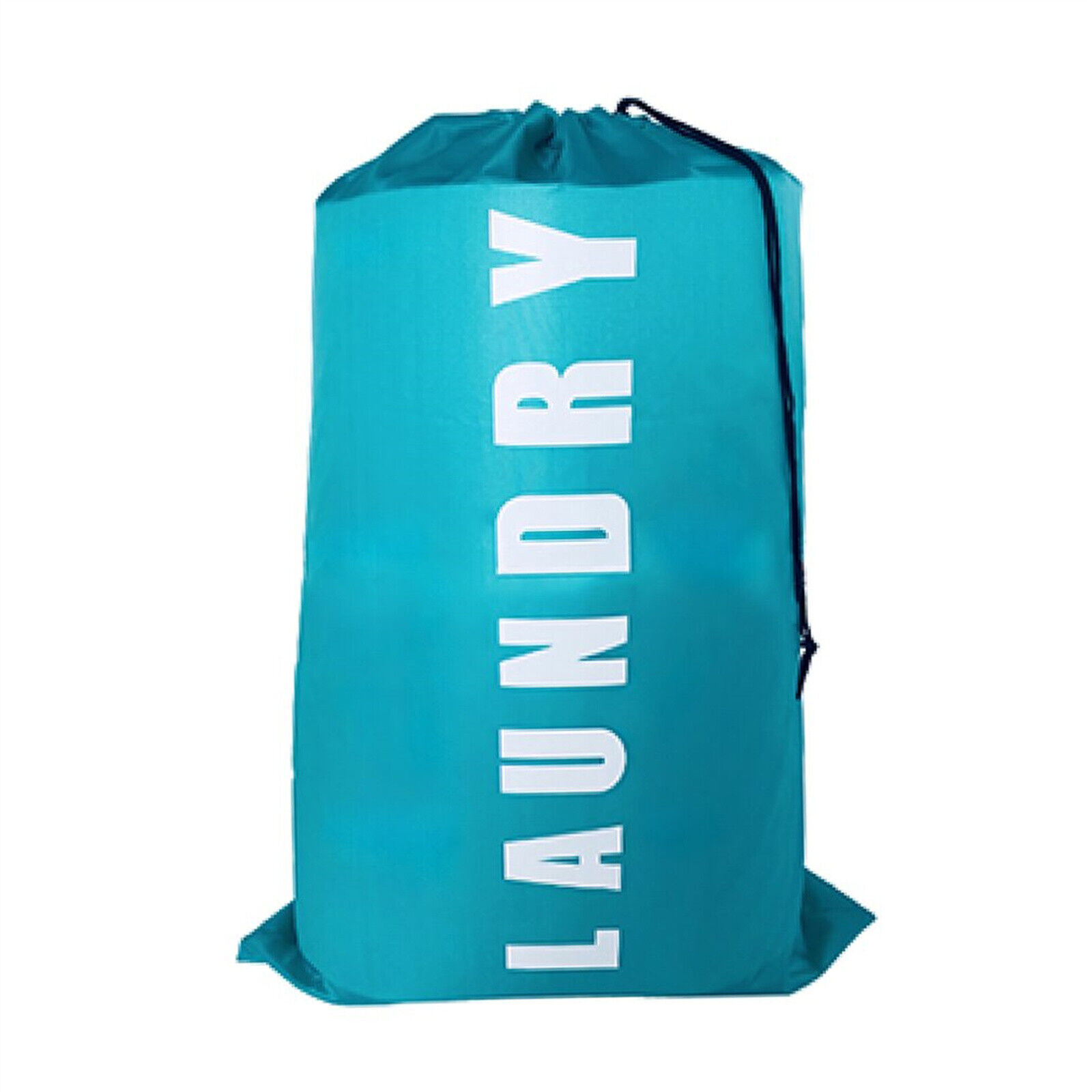 Blue Travel Dirty Clothes Large Laundry Bag Camping Drawstring Closure