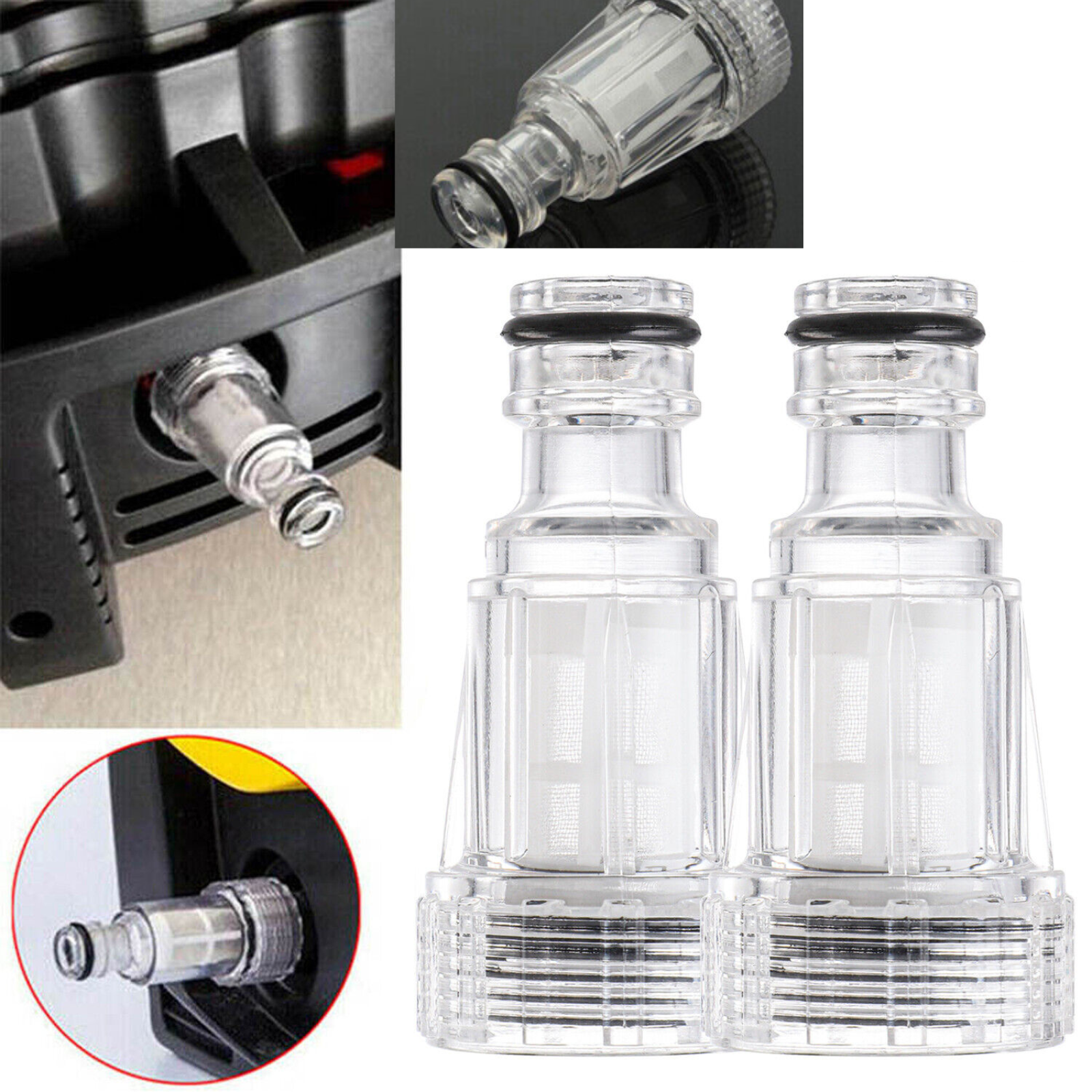 Auto Car Clean Washer 2PCS High-Pressure Water Filter Connection Fitting Tool