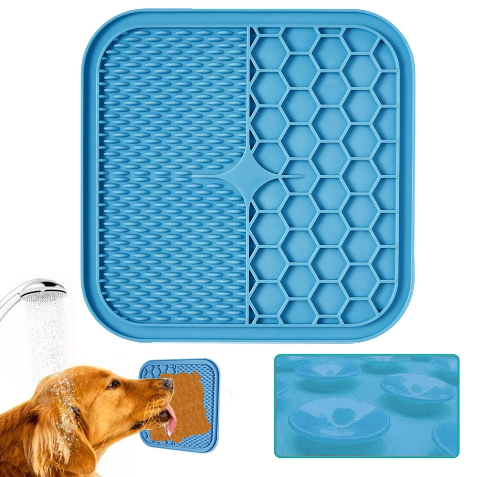 Blue Buster Slow Feeder Silicone Dog Pet Lick Mat Pad Boredom Grooming