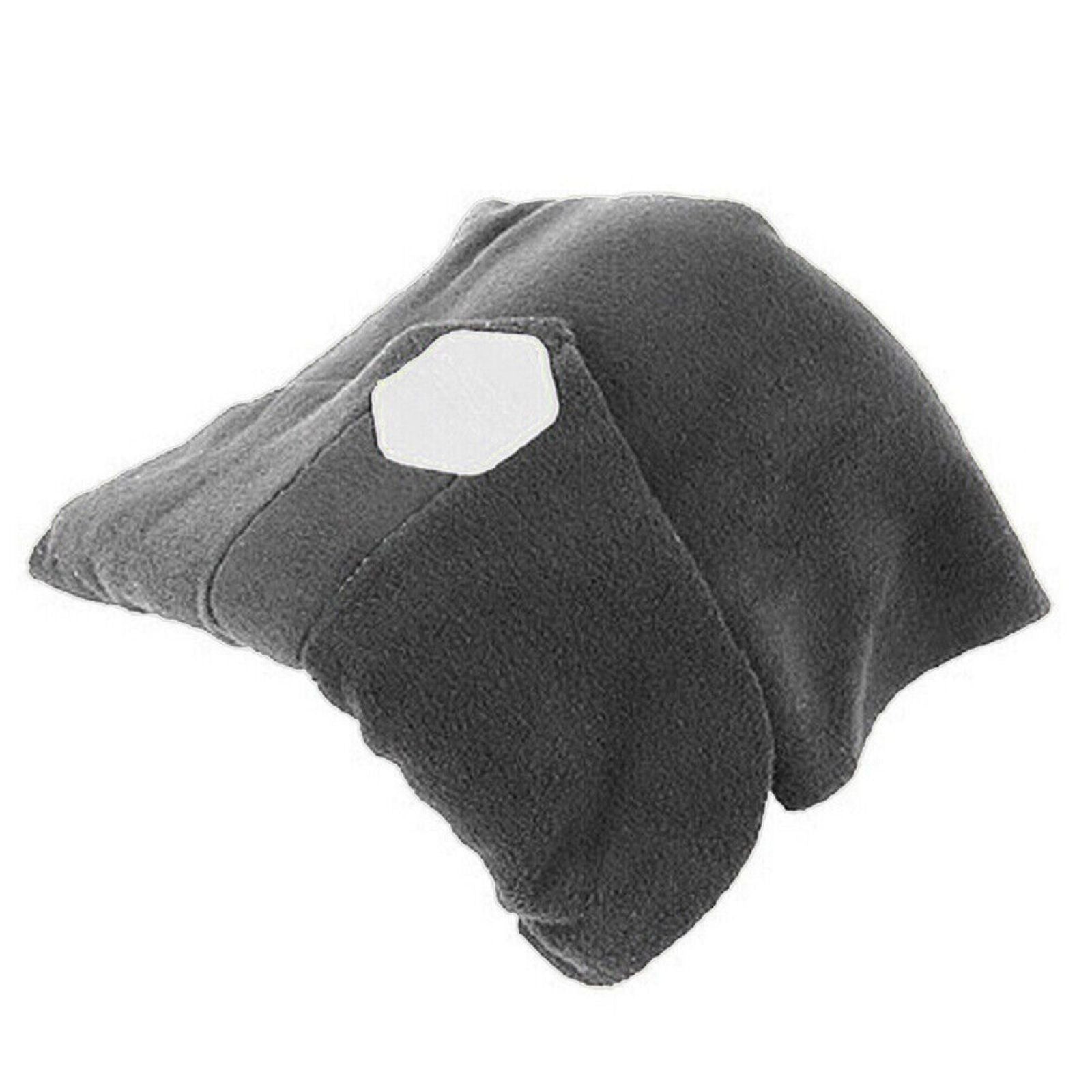 Portable Neck Collar Brace Grey Travel Wrap Pillow Sitting Nap Soft Support