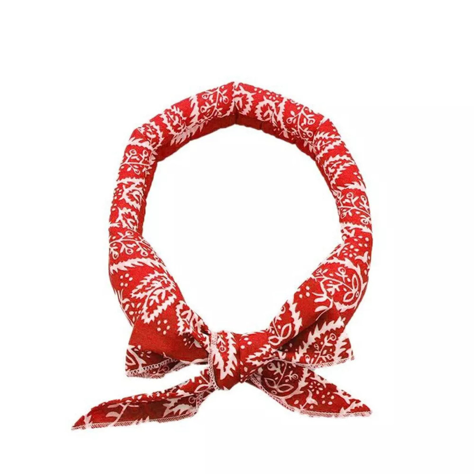 Outdoor Deluxe Sport Bandana Ice Neck Cooler Red Scarf Headband Red