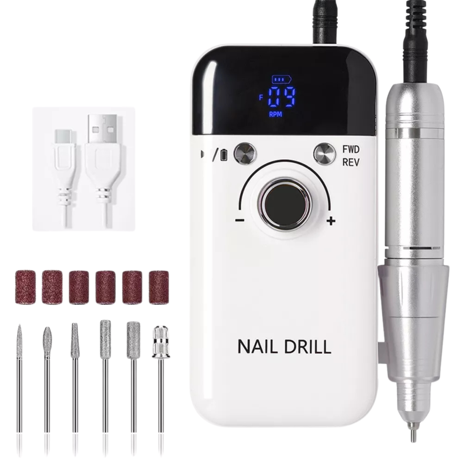 Professional Portable Nail 45000RPM Rechargeable Electric Nail Drill Machine