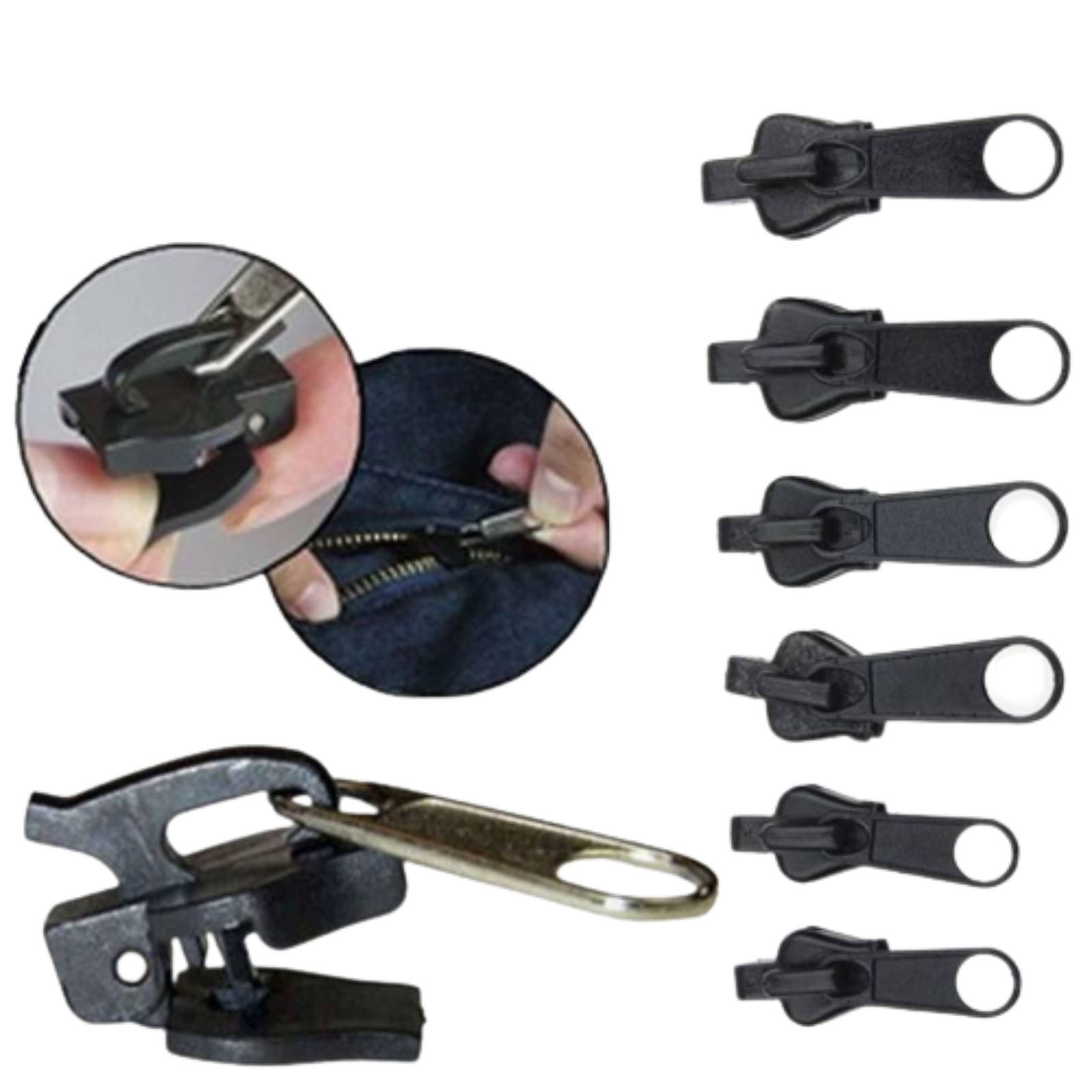 Zipper Repair Replacement Zip 6PCS Universal Instant Fix A Sewing Kit DIY