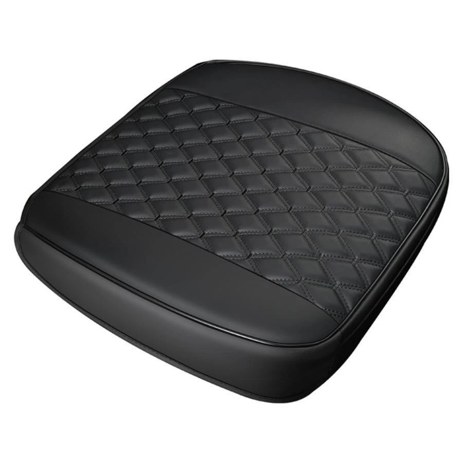 Black PU Leather Universal Car SUV Front Seat Protective Cover