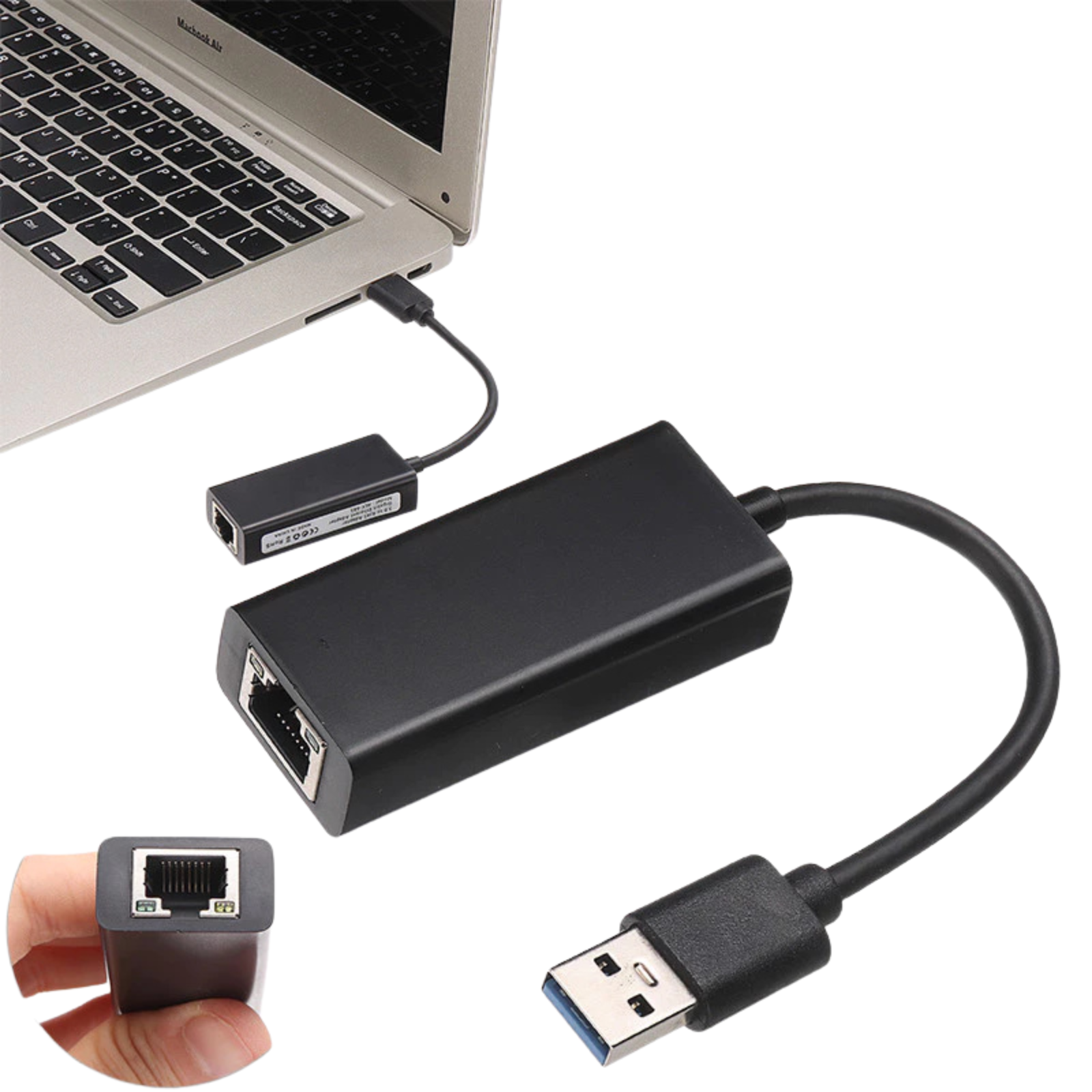 Network Adapter 1000Mbps USB 3.0 to Gigabit RJ45 Ethernet LAN PC Laptop Mac