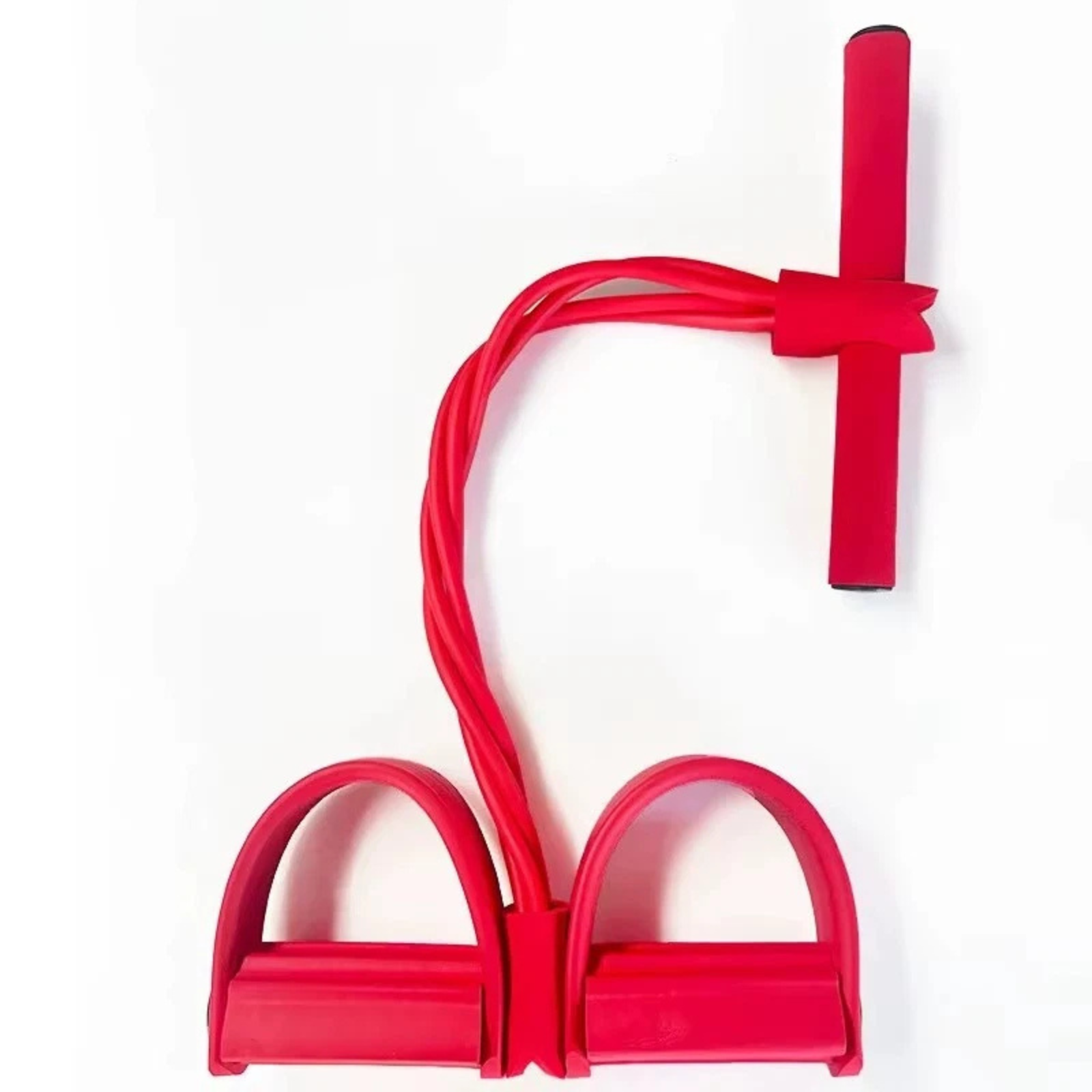 Exercise Tension Rope Multi Function Pedal Red Foot Resistance Training Tool