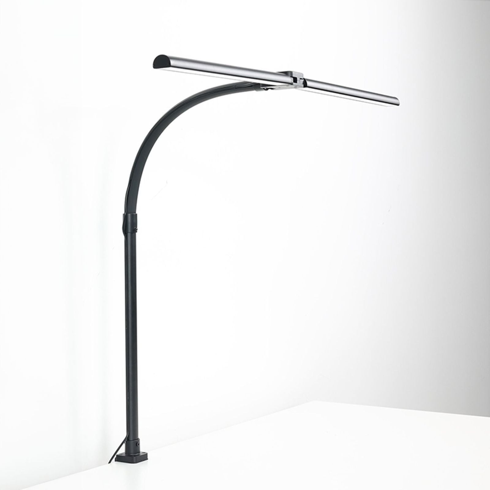 Double Head LED Desk Lamp 24w Dimable Office Reading Table Night Light Gooseneck