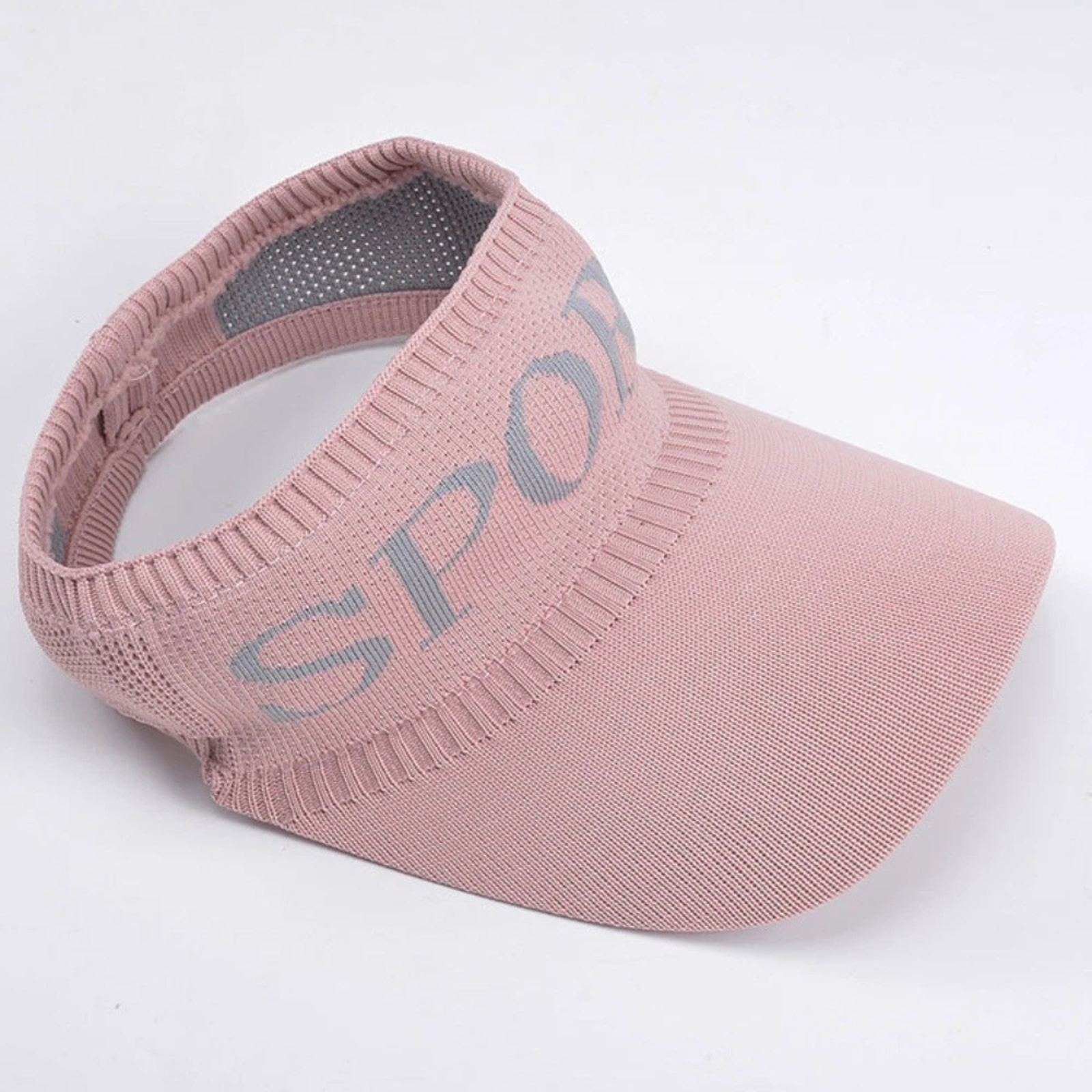 Adjustable Sports Golf Sun Hat Polyester Knitted Breathable Design Pink