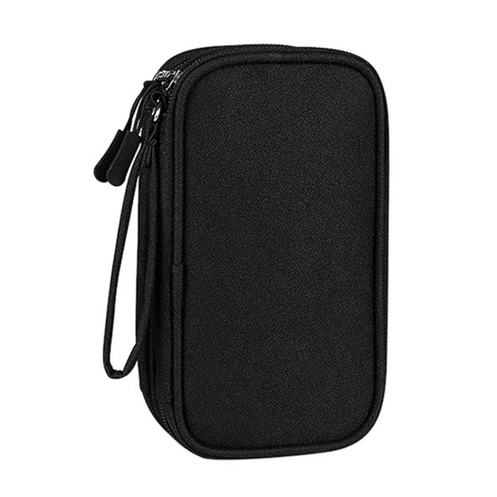 Travel Pouch Storage Electronic Accessories Charger Cable Bag Organizer Black