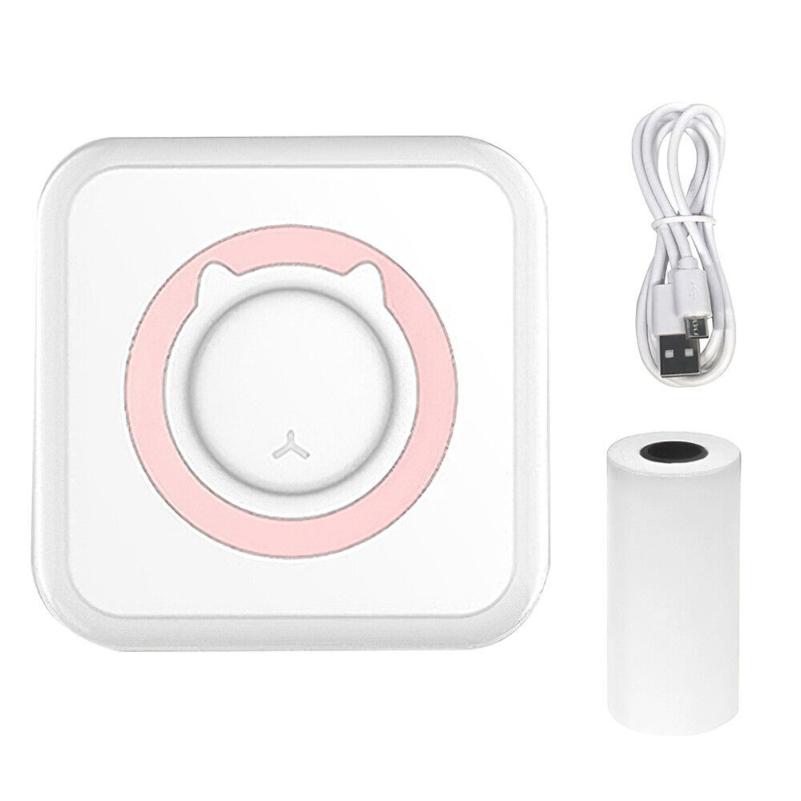 Pink Bluetooth Wireless Mini Pocket Thermal Printer Photo + Sticker Paper Notes