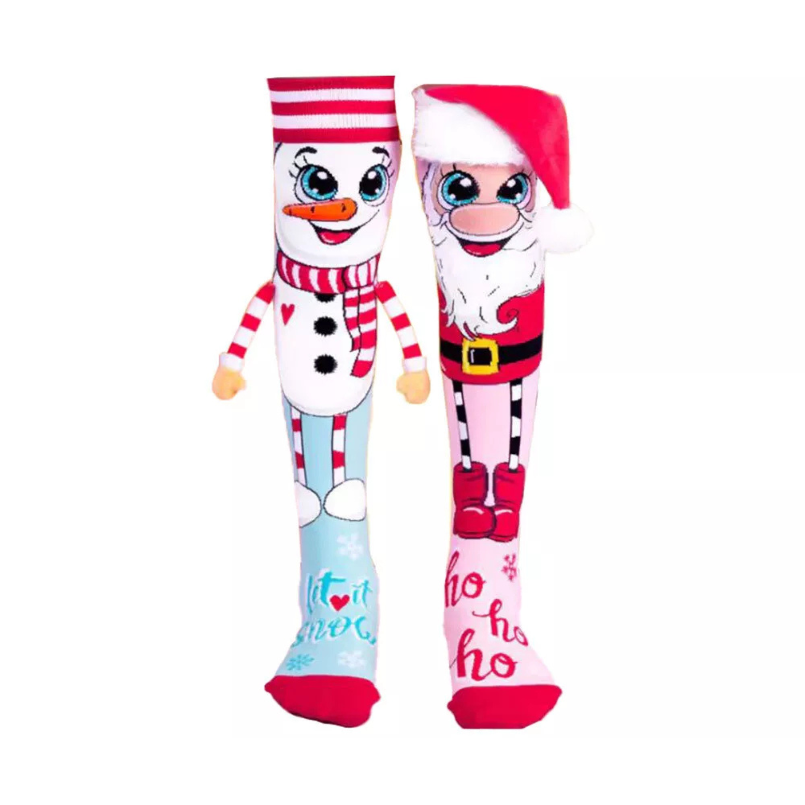 Women's Cozy Socks 1Pair Christmas Knee High Socks Santa & Snowman Novelty