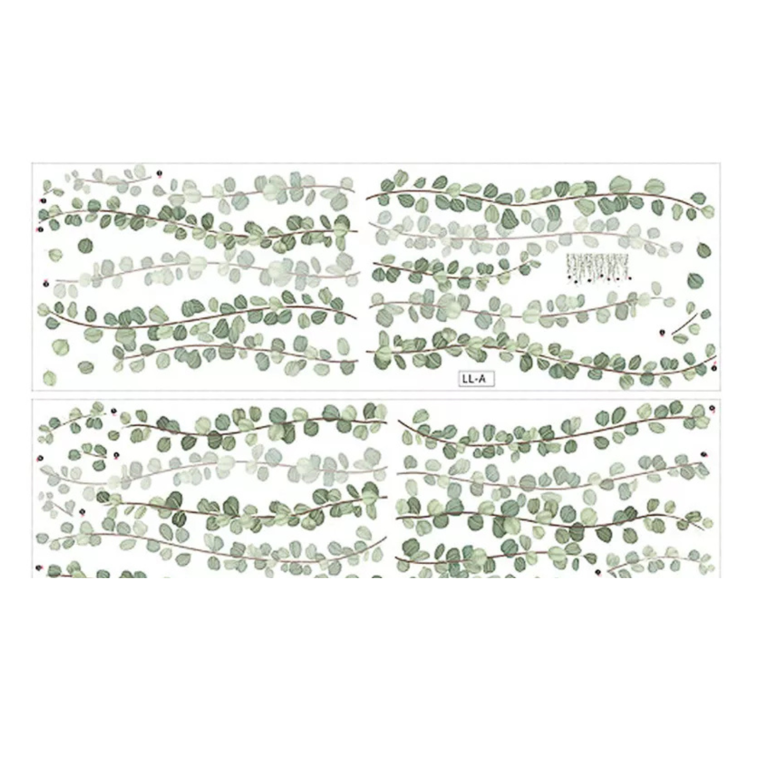 Wall Stickers Living Room Decor Plant Removeable Tropical Green Leaves #01